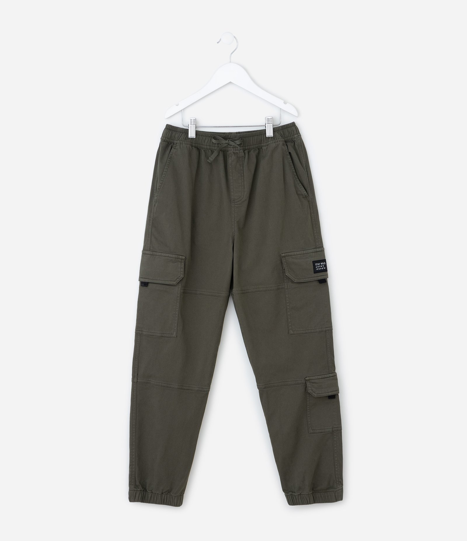 Calça Infantil Cargo em Ripstop com Bolsos Laterais – Tam 5 a 14 Anos Verde Militar 2