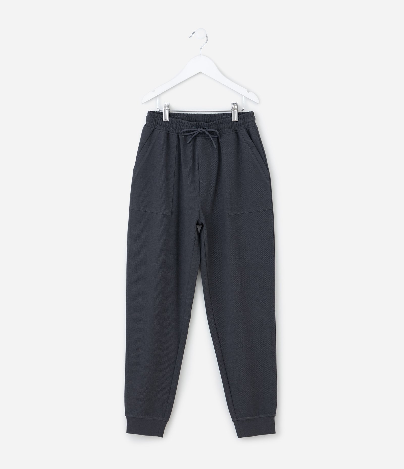 Calça Infantil com Recorte no Joelho e Bolsos – Tam 5 a 14 Anos Chumbo 1