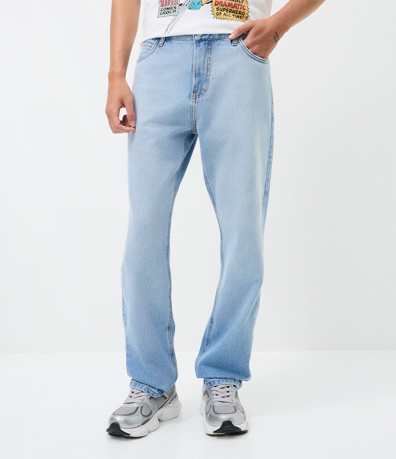 Calça Jeans Reta Azul 2