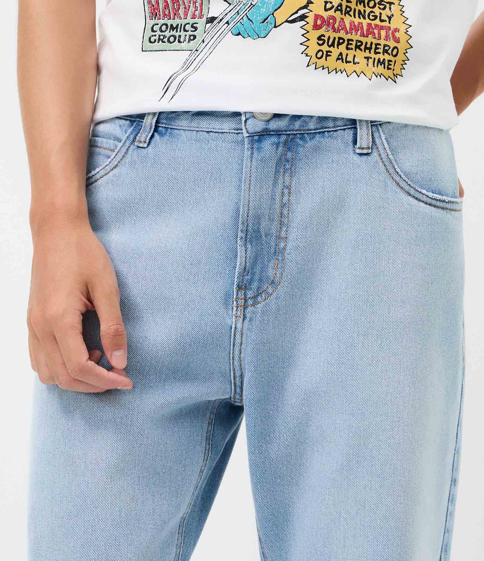 Calça Jeans Reta Azul 3