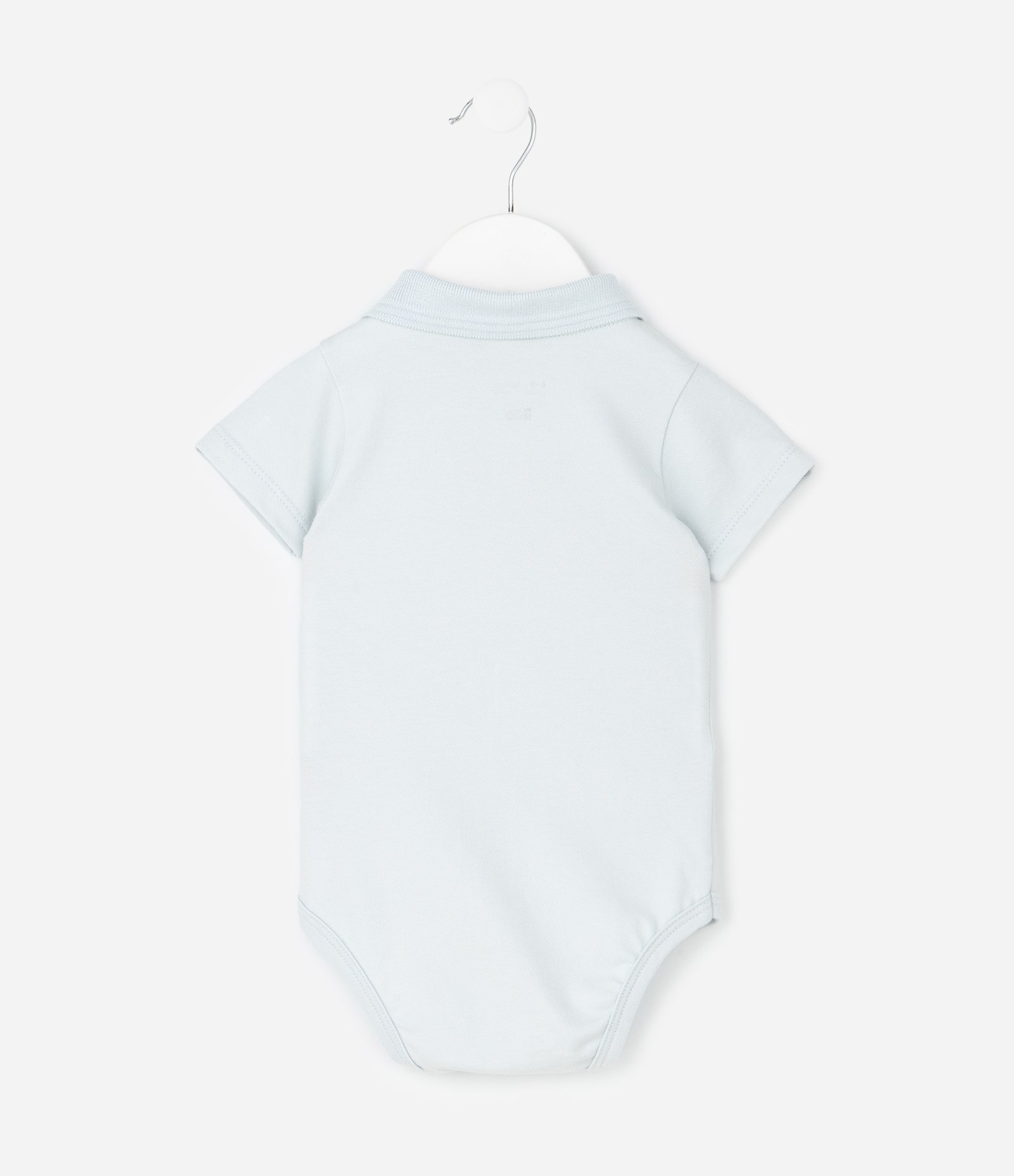 Body Infantil em Piquet Texturizado com Gola Polo – Tam 0 a 18 Meses Azul Claro 3