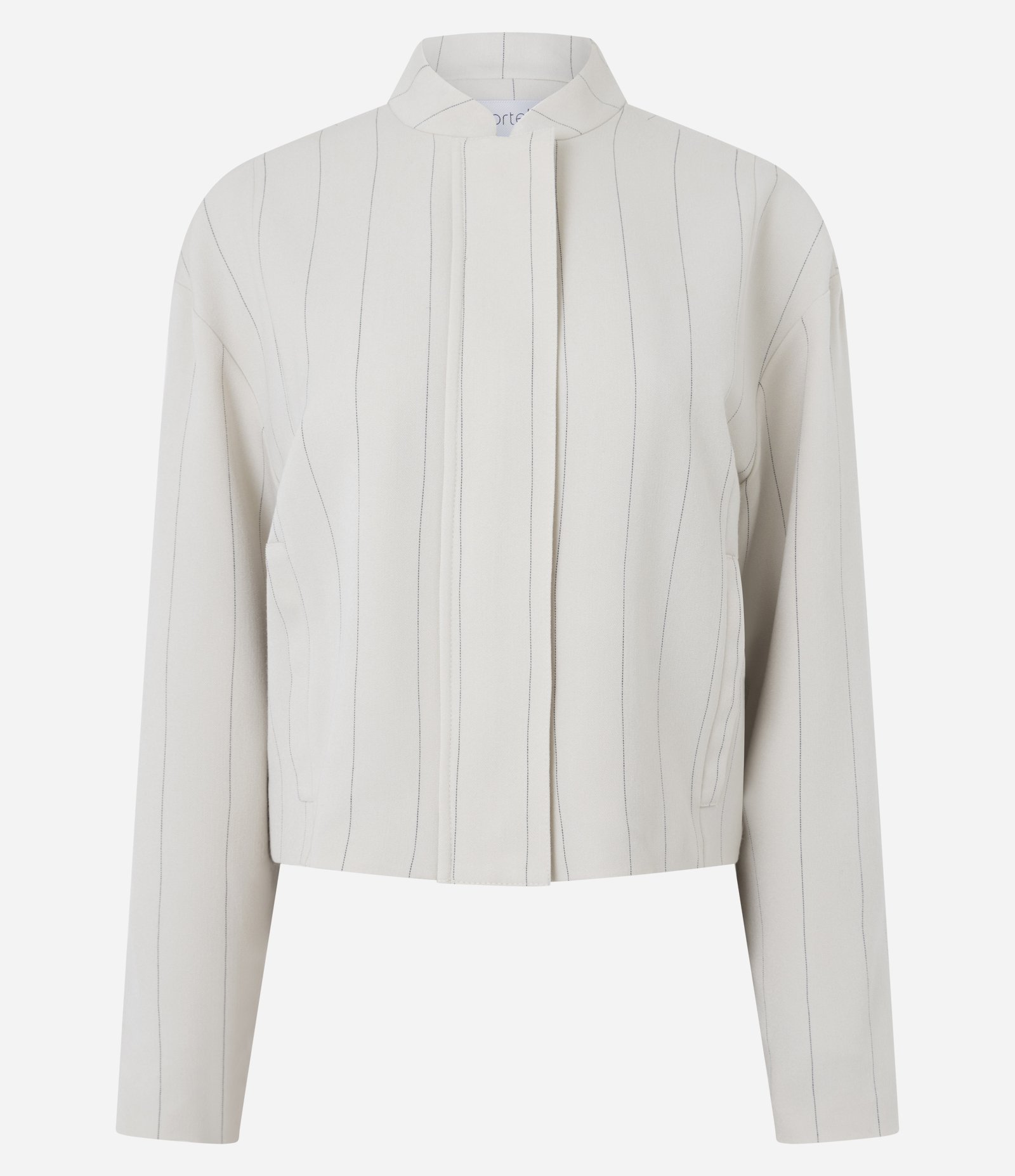 Jaqueta Alfaiatada com Estampa Listrada Off White 1