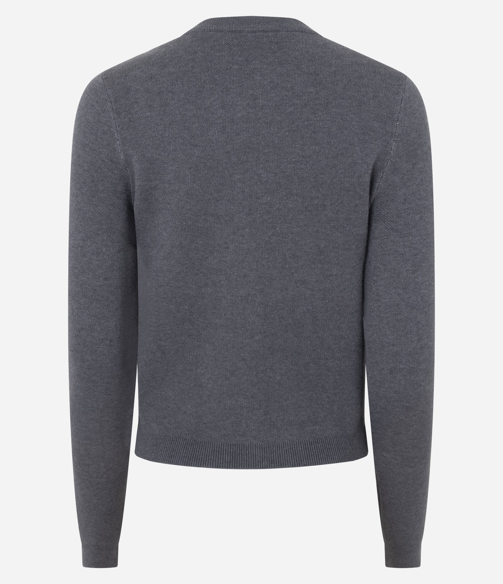 Blusa em Tricô Xadrez com Botões Frontais Cinza 3