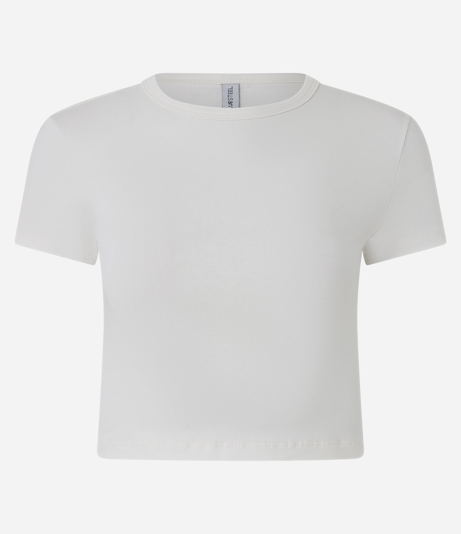 Blusa Baby Tee em Algodão com Cava Deslocada Branco 1