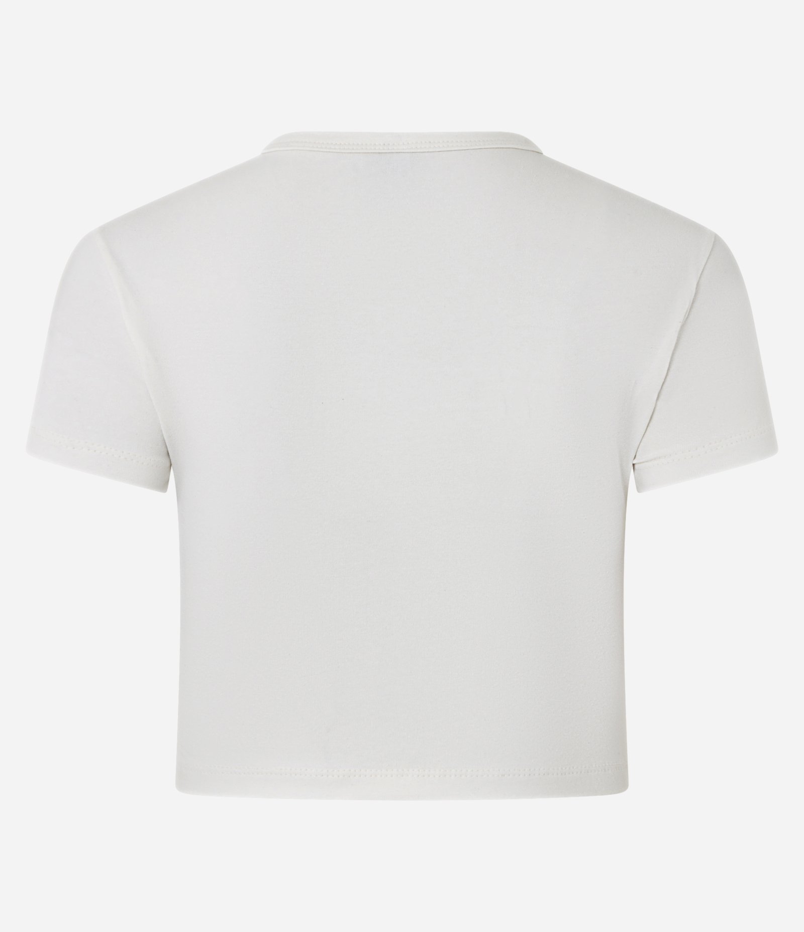 Blusa Baby Tee em Algodão com Cava Deslocada Branco 2