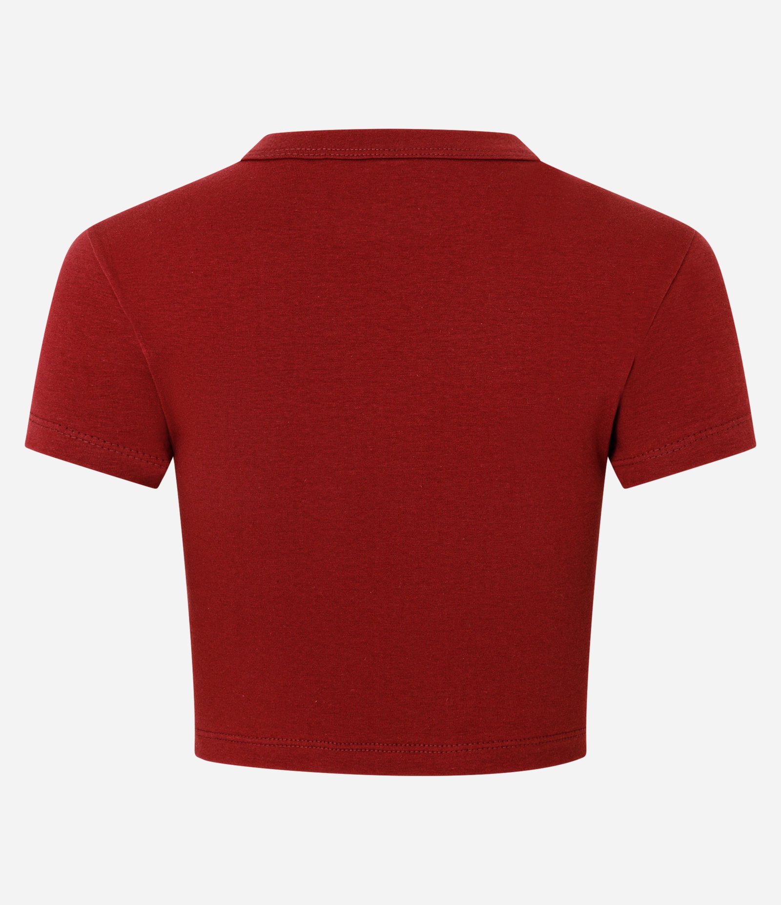 Blusa Baby Tee em Algodão com Cava Deslocada Vermelho 2