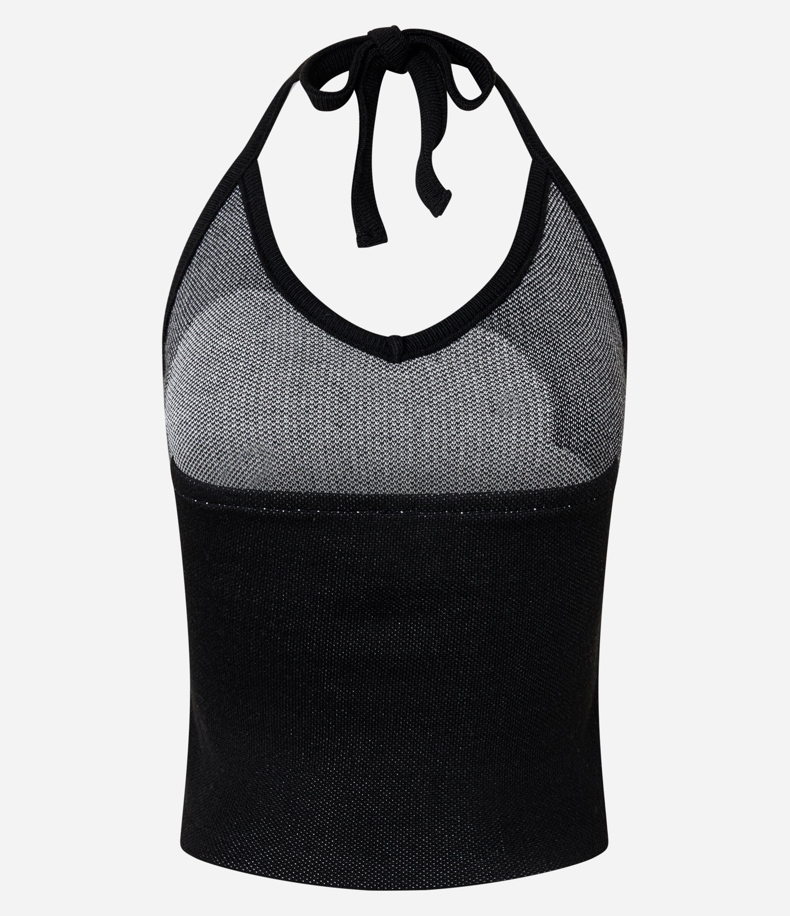 Blusa em Tricô com Estampa de Hibisco Preto/Branco 3