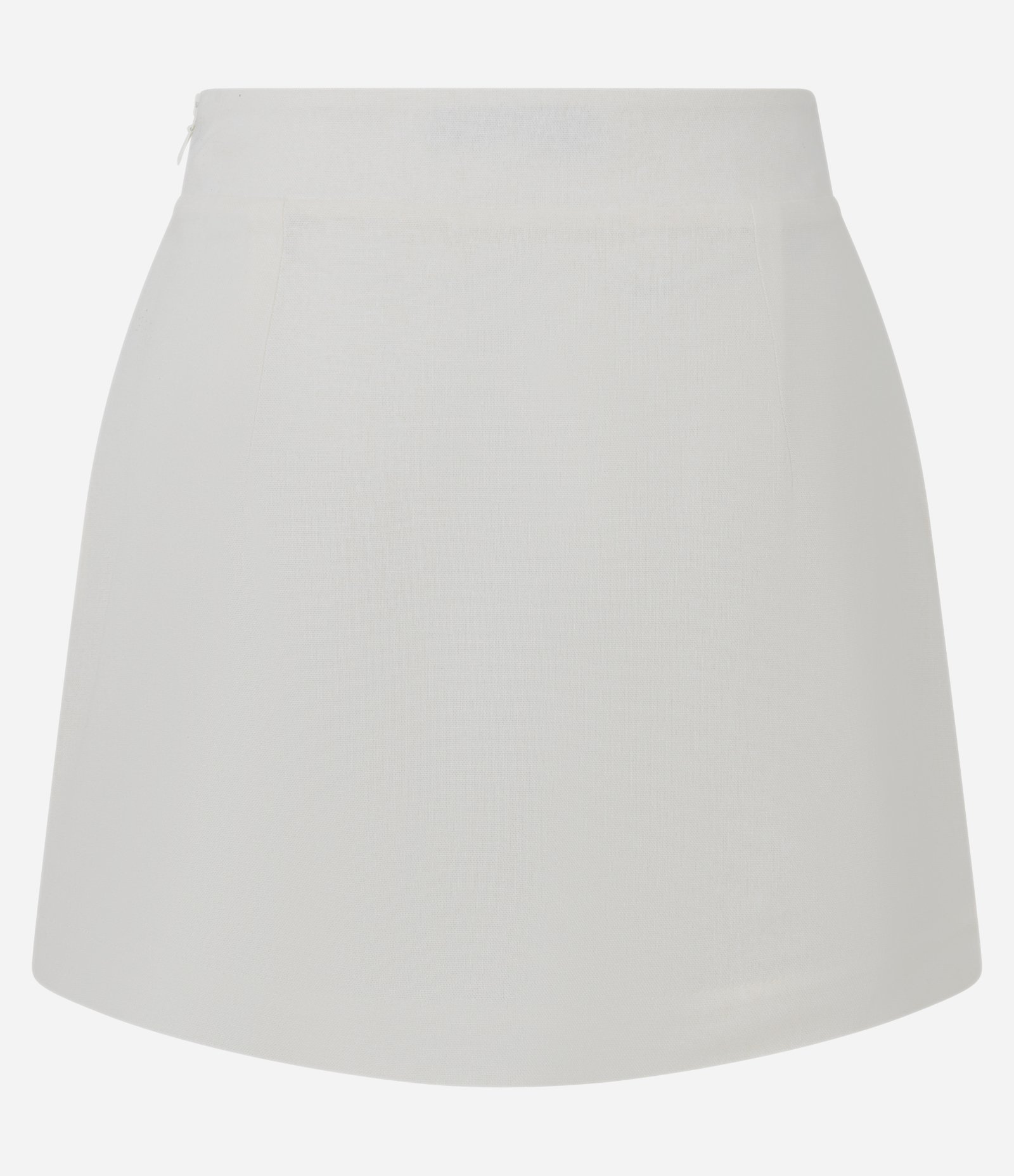 Short Saia em Viscolinho com Cintura Alta Branco 2