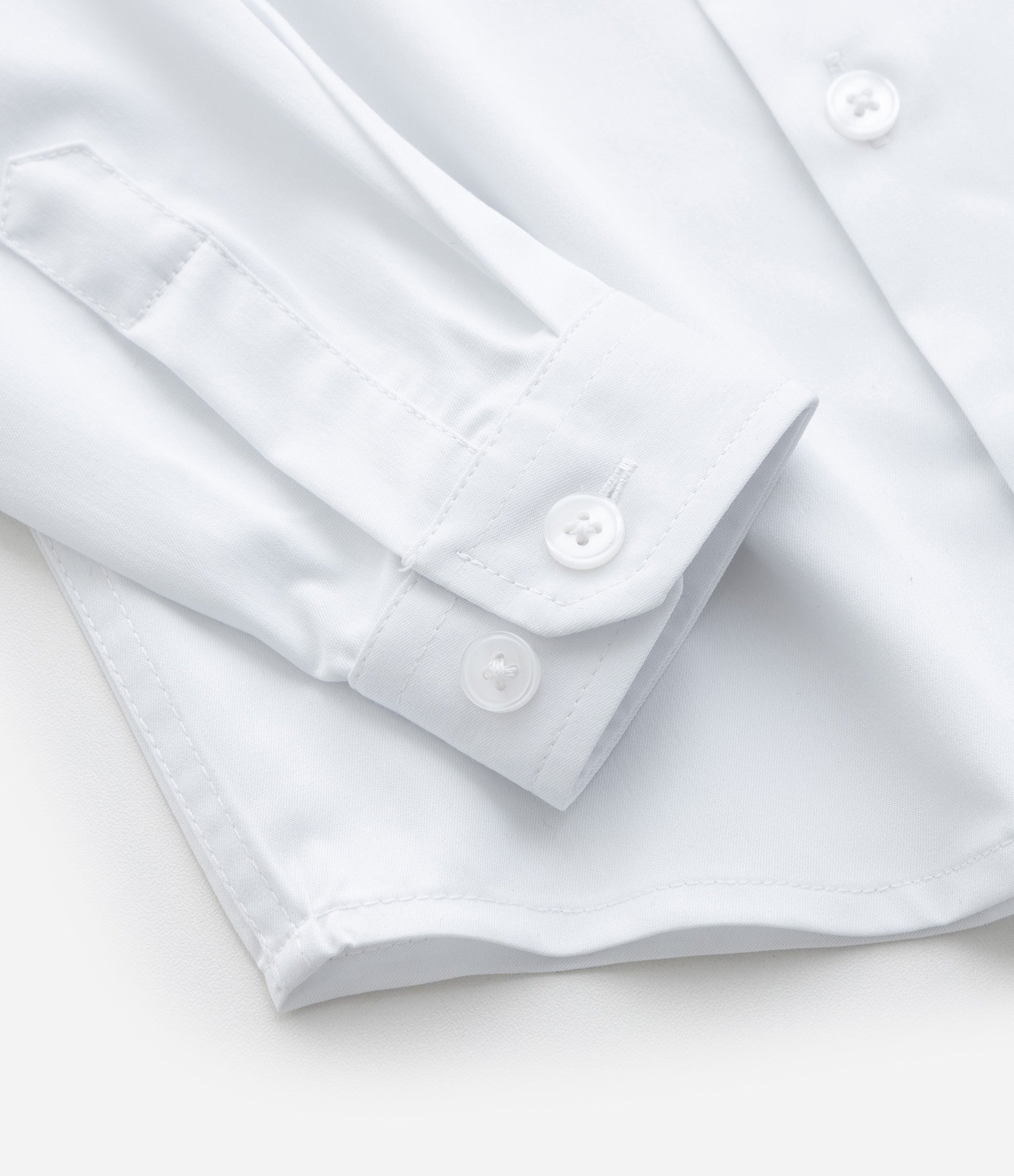 Camisa Infantil Manga Longa em Fibra de Bambu – Tam 1 a 6 Anos Branco 4