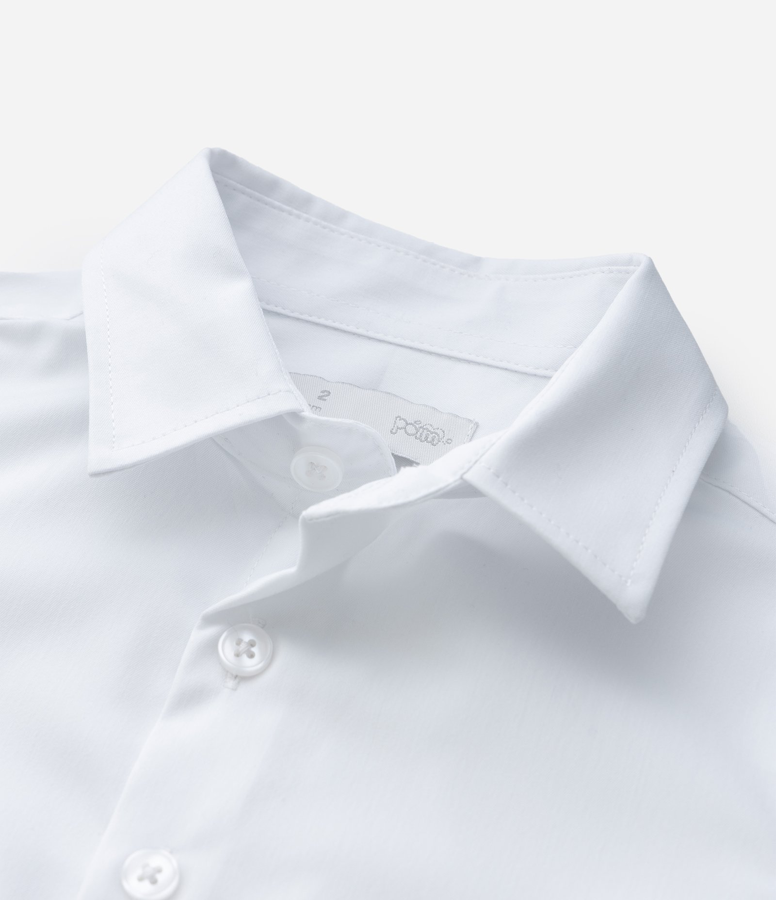 Camisa Infantil Manga Longa em Fibra de Bambu – Tam 1 a 6 Anos Branco 5
