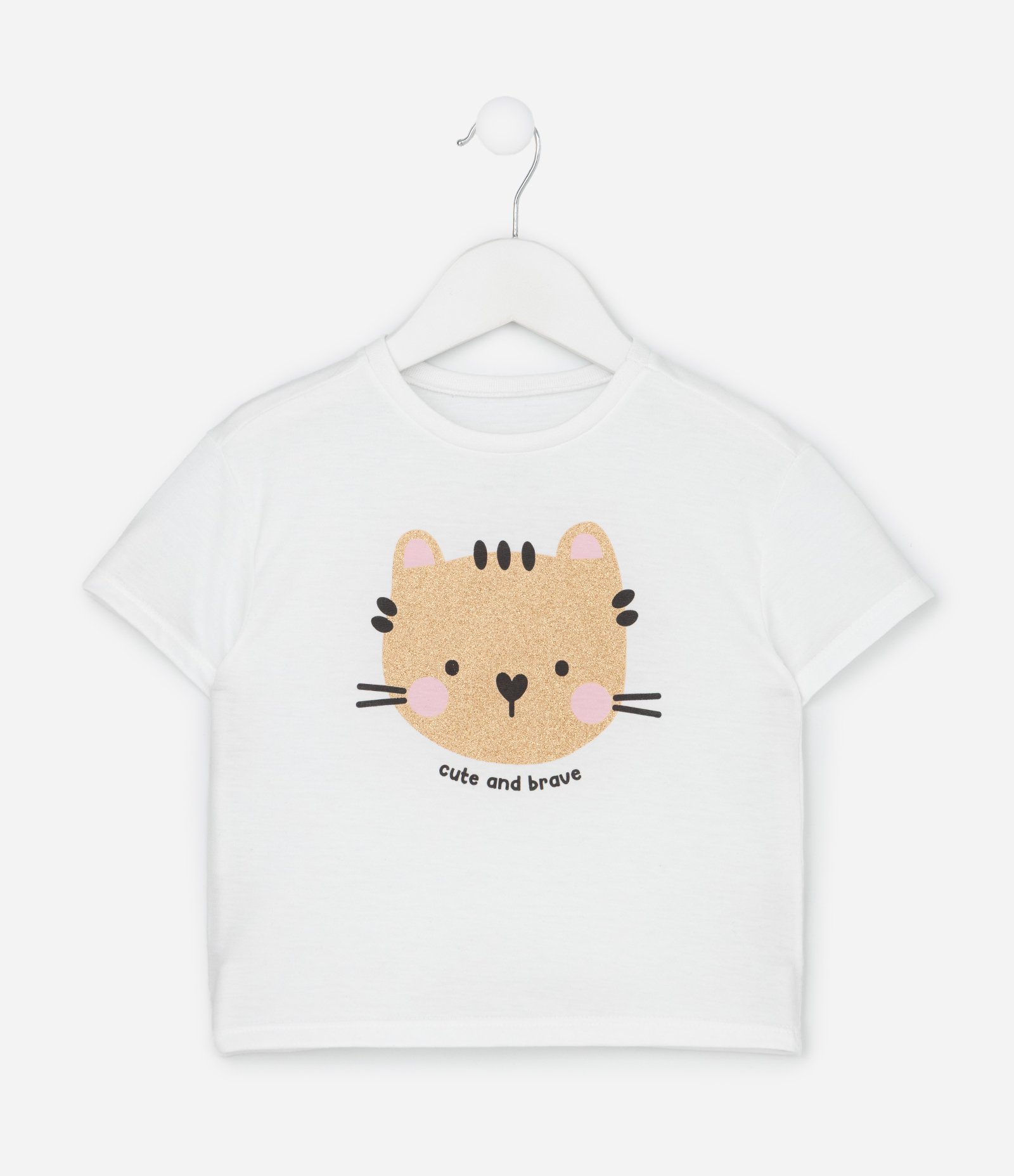 Camiseta Infantil com Estampa Gato Glitter - Tam 1 A 6 Anos Snow White 1