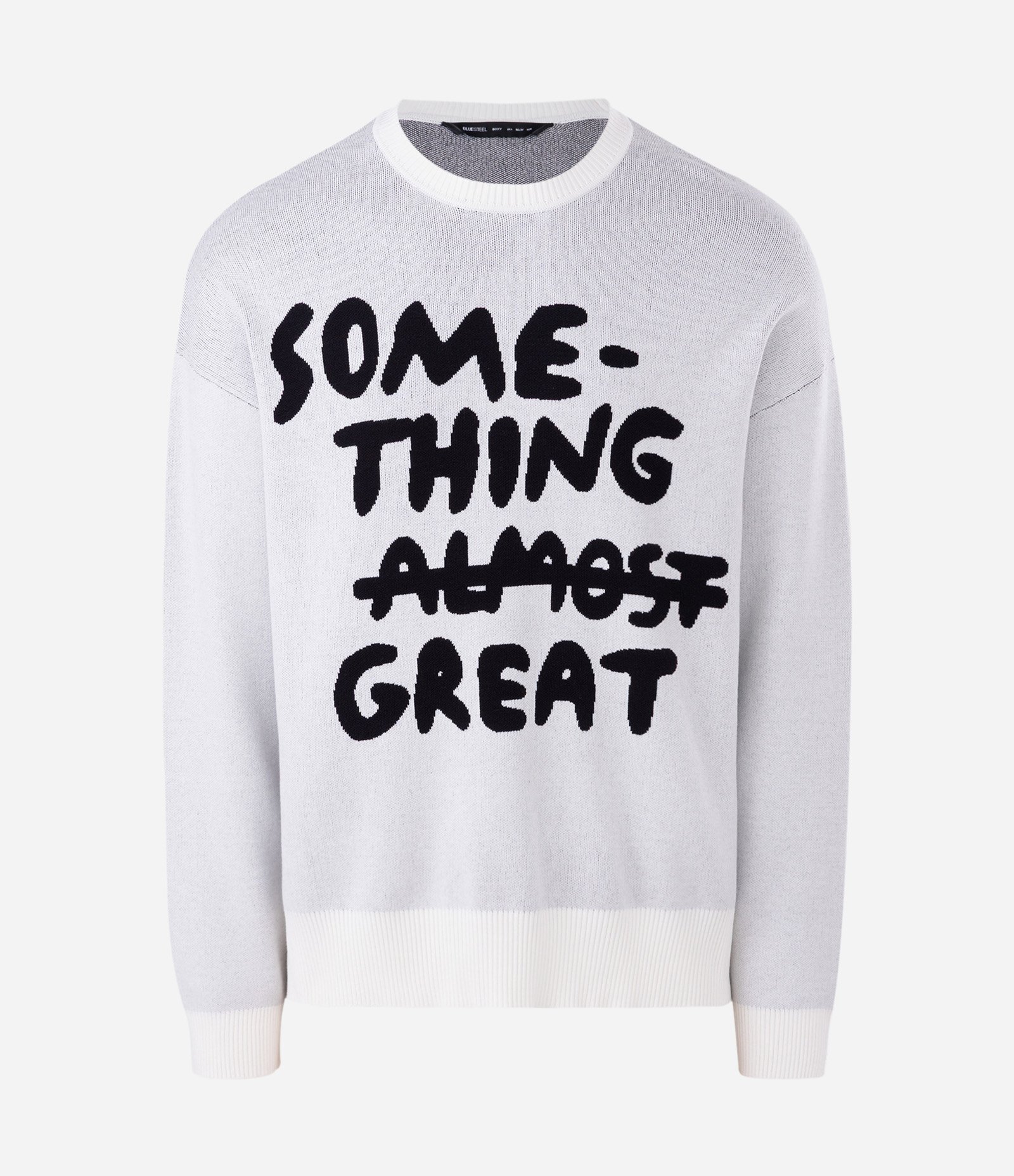 Suéter Boxy em Jacquard com Lettering Branco 5