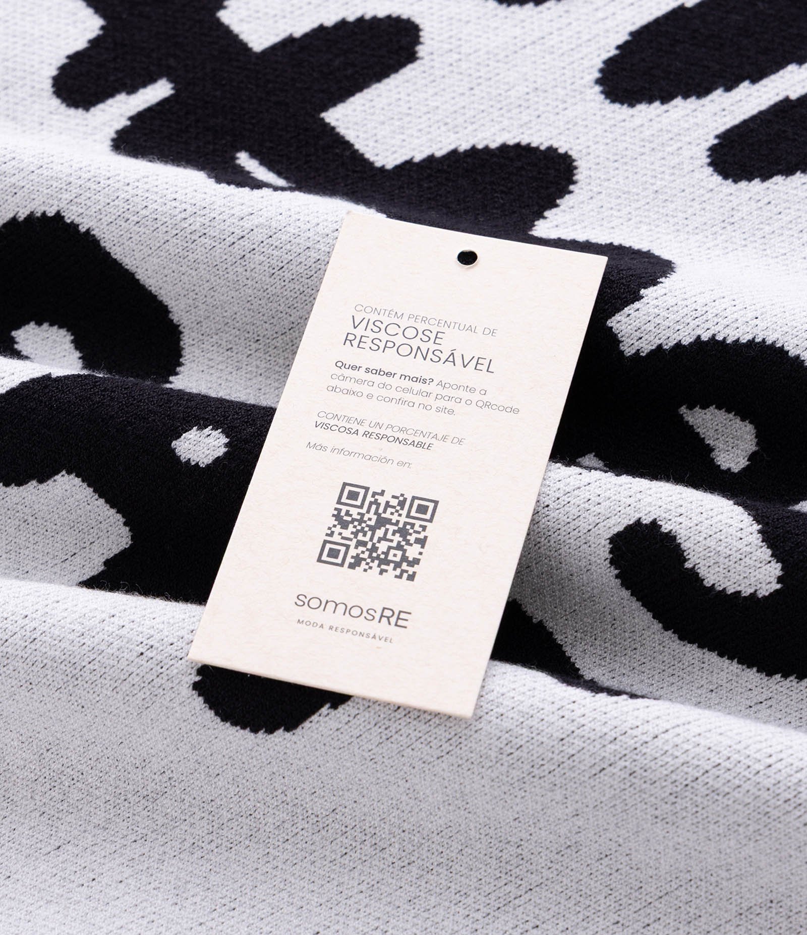 Suéter Boxy em Jacquard com Lettering Branco 9