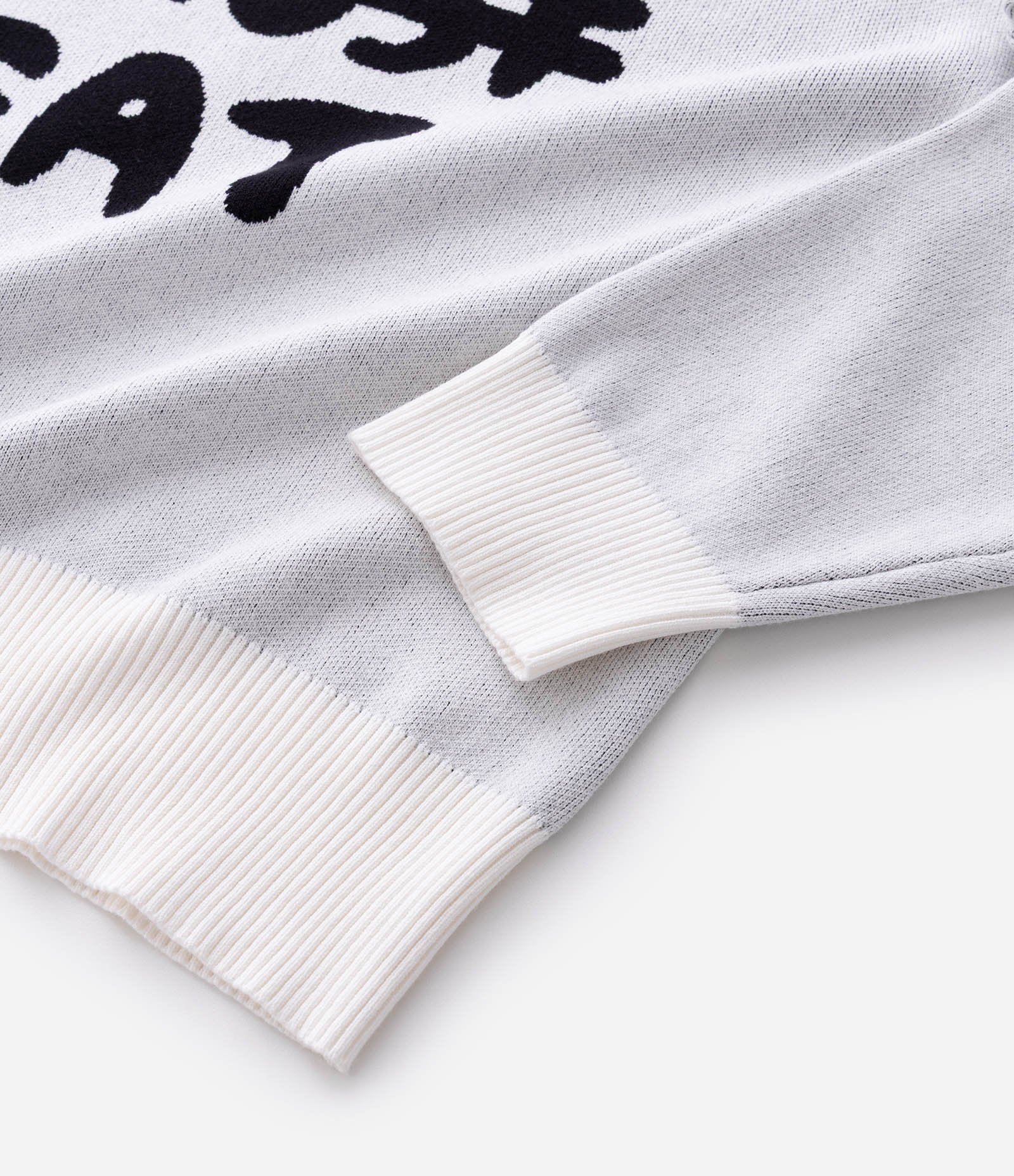 Suéter Boxy em Jacquard com Lettering Branco 10