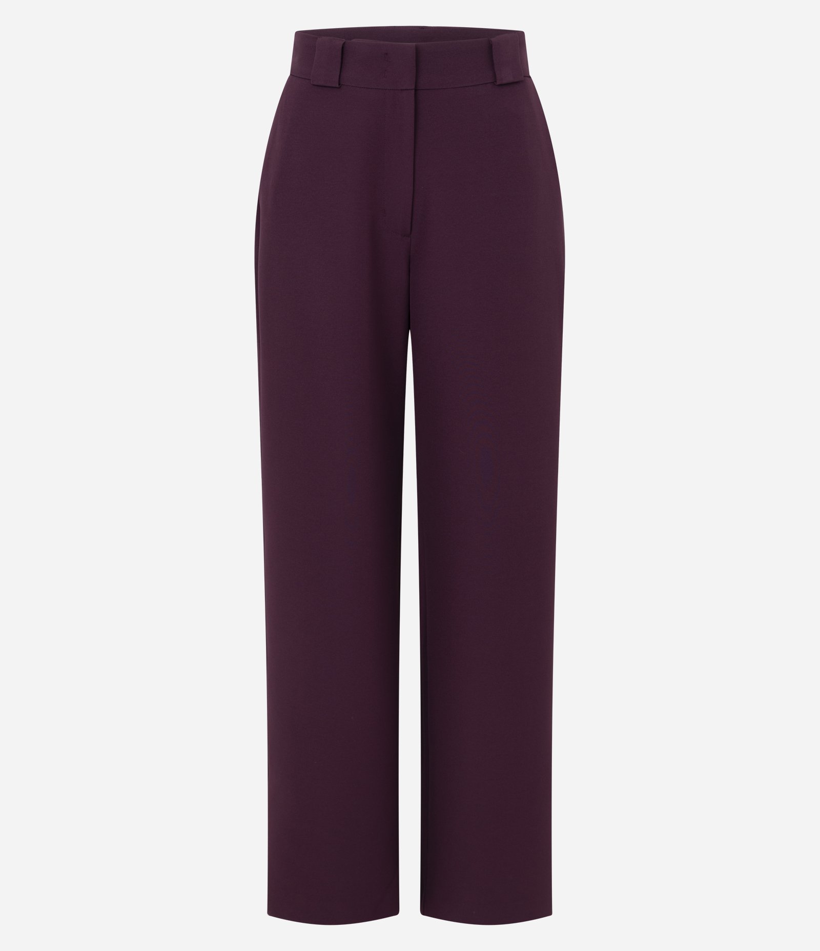Calça Reta Alfaiatada com Passantes Largos Vinho 1