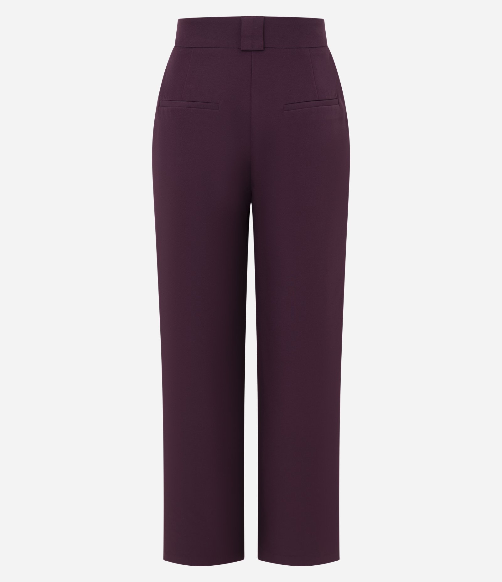 Calça Reta Alfaiatada com Passantes Largos Vinho 2