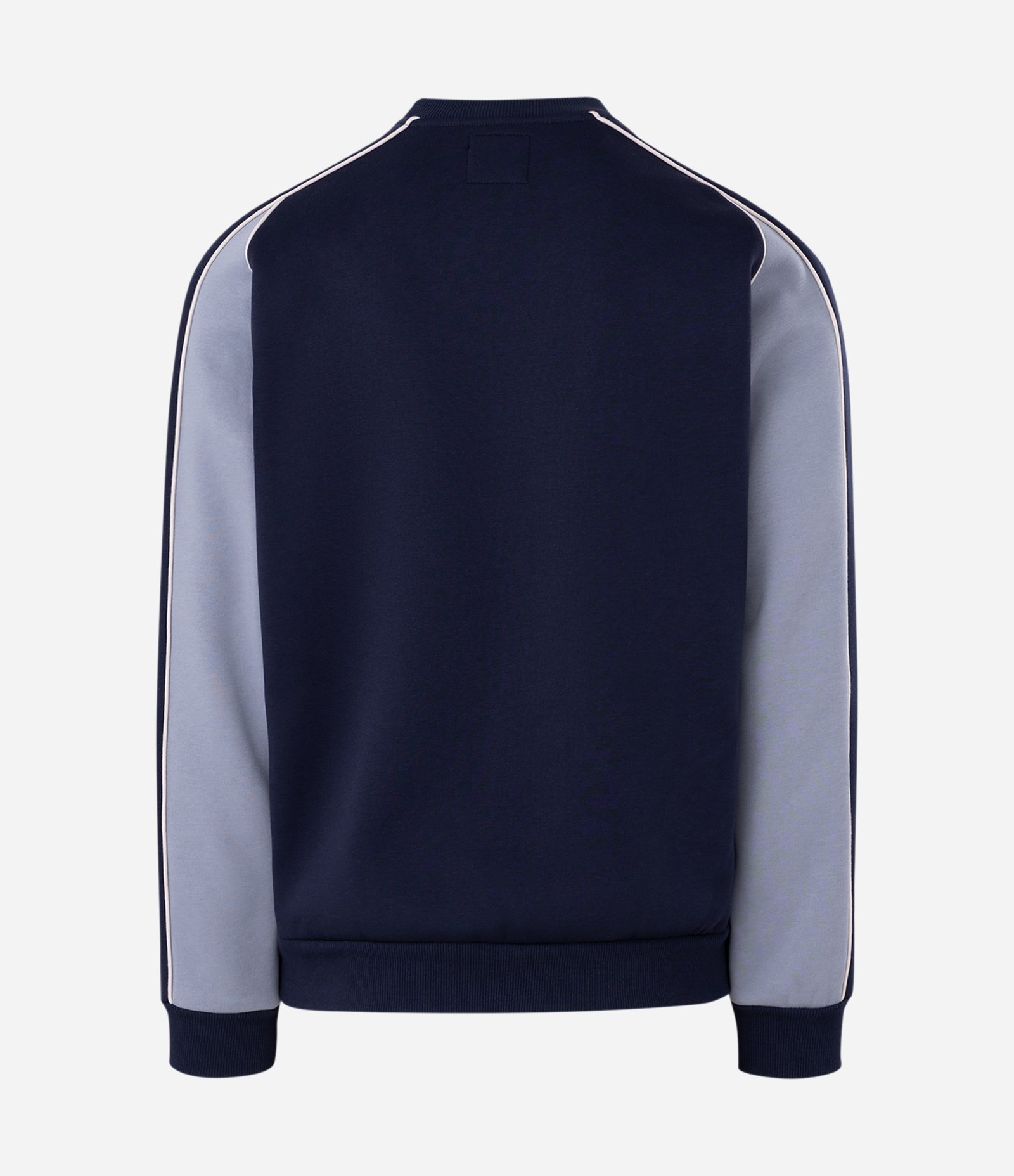 Blusão Masculino Moletom Boxy com Piping Contrastante Azul 6