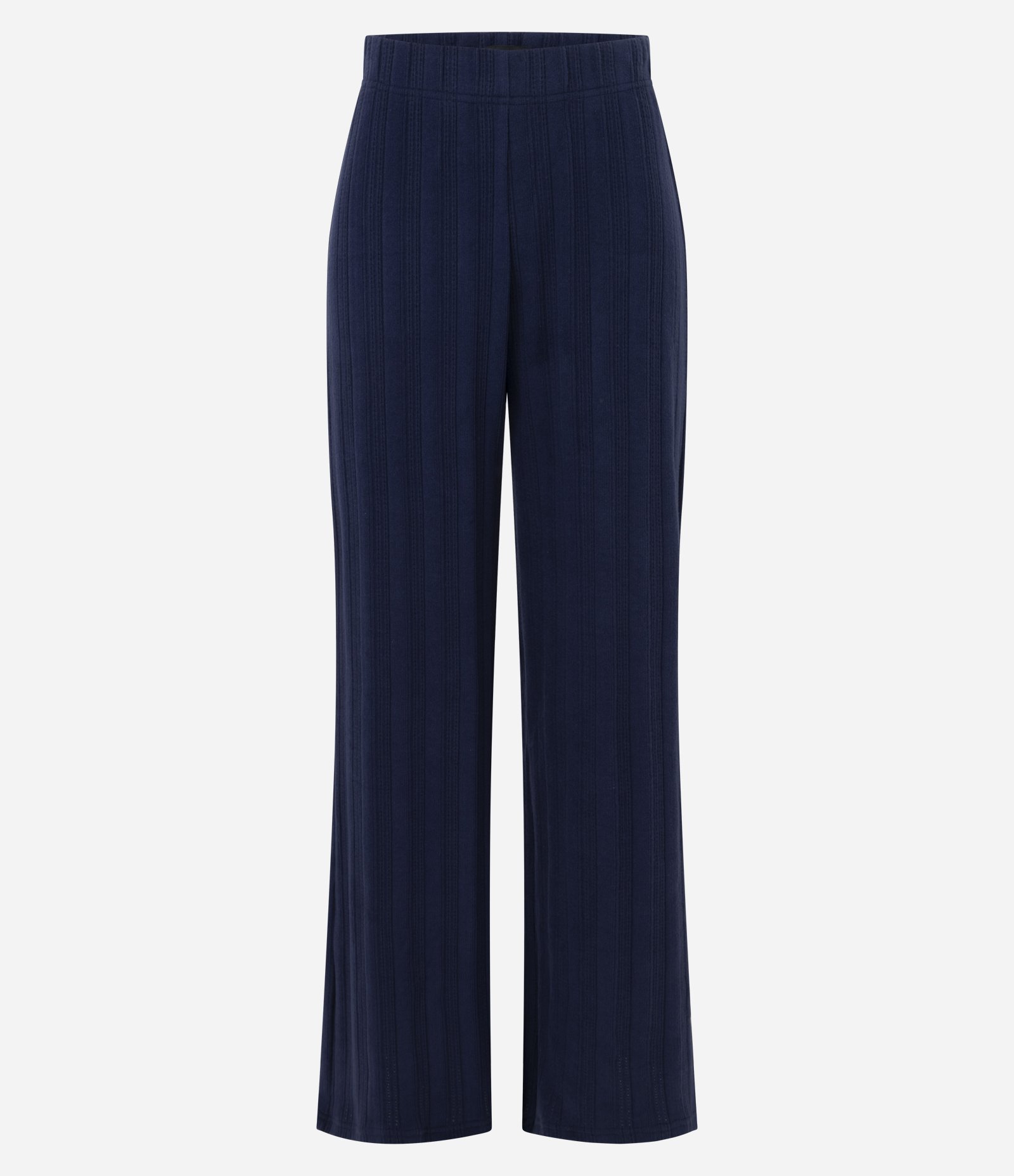 Calça Reta em Moletom Canelado Azul 5