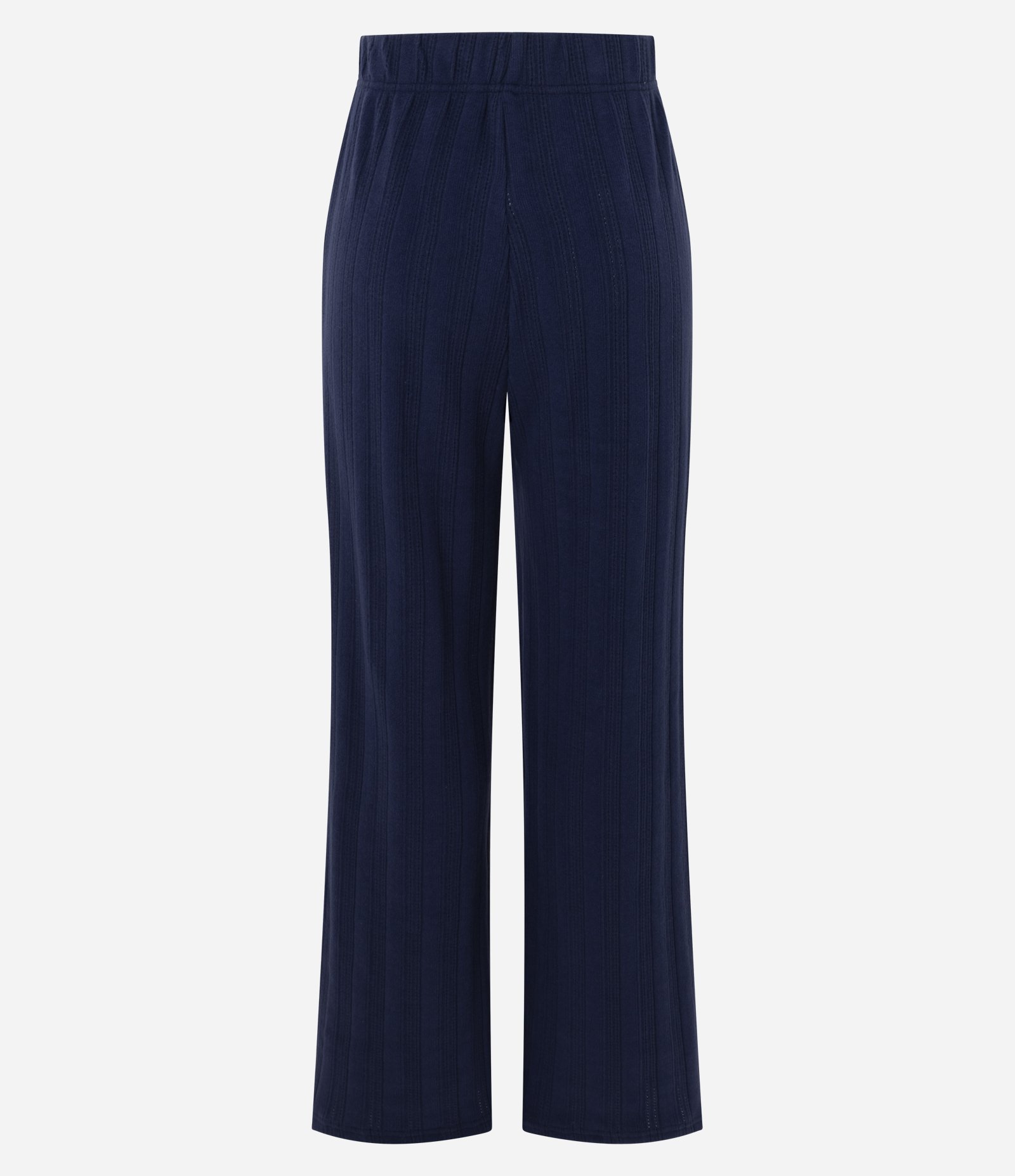 Calça Reta em Moletom Canelado Azul 7