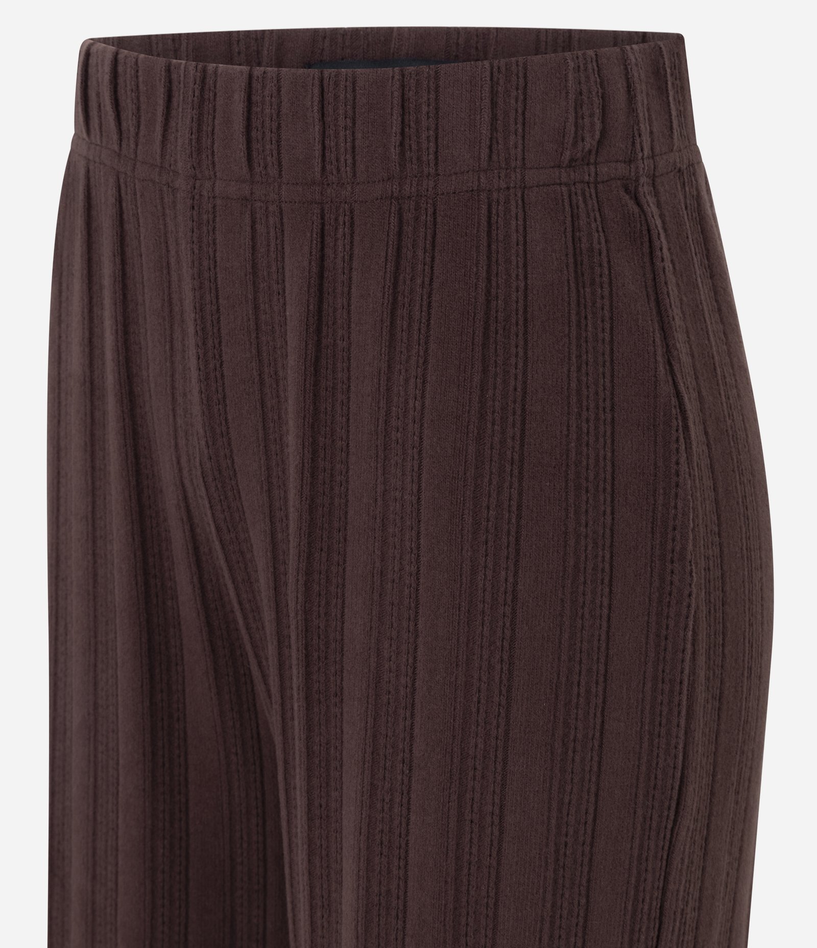 Calça Reta em Moletom Canelado Bordô 6