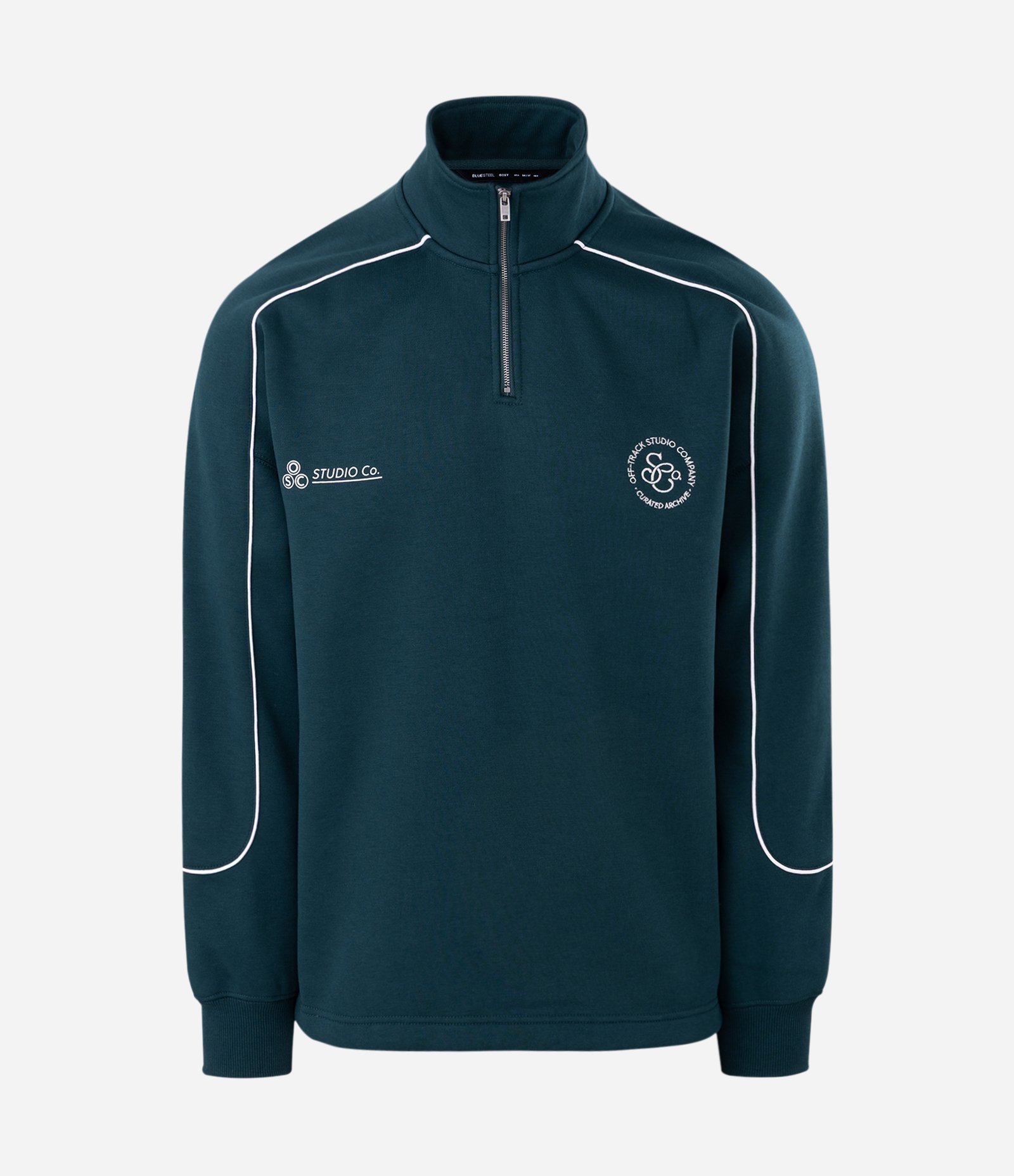 Casaco Masculino Moletom Esportivo Half Zíper Boxy Verde 5