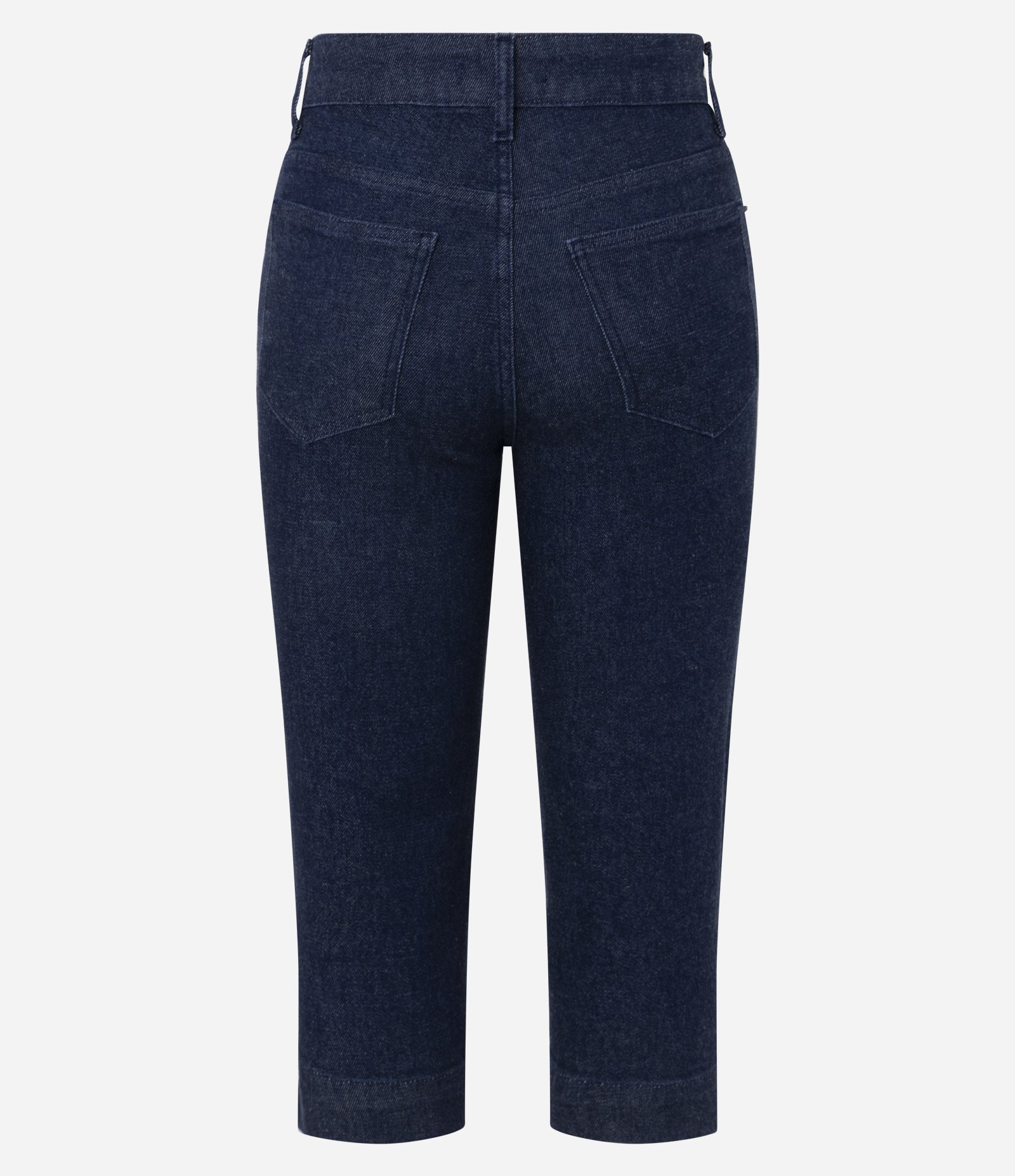 Calça Capri Jeans com Mini Fendas Laterais Azul 2