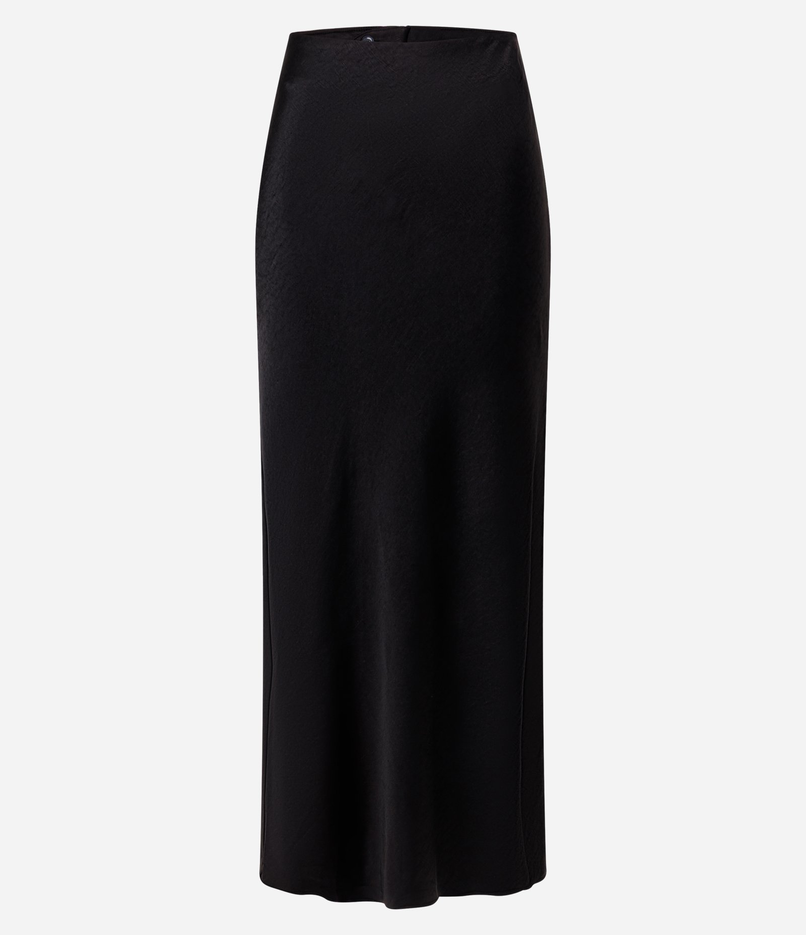 Saia New Midi em Cetim com Fenda Preto 5