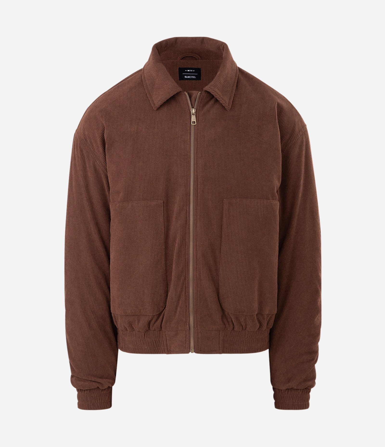 Jaqueta Bomber de Veludo com Gola Polo Marrom 6