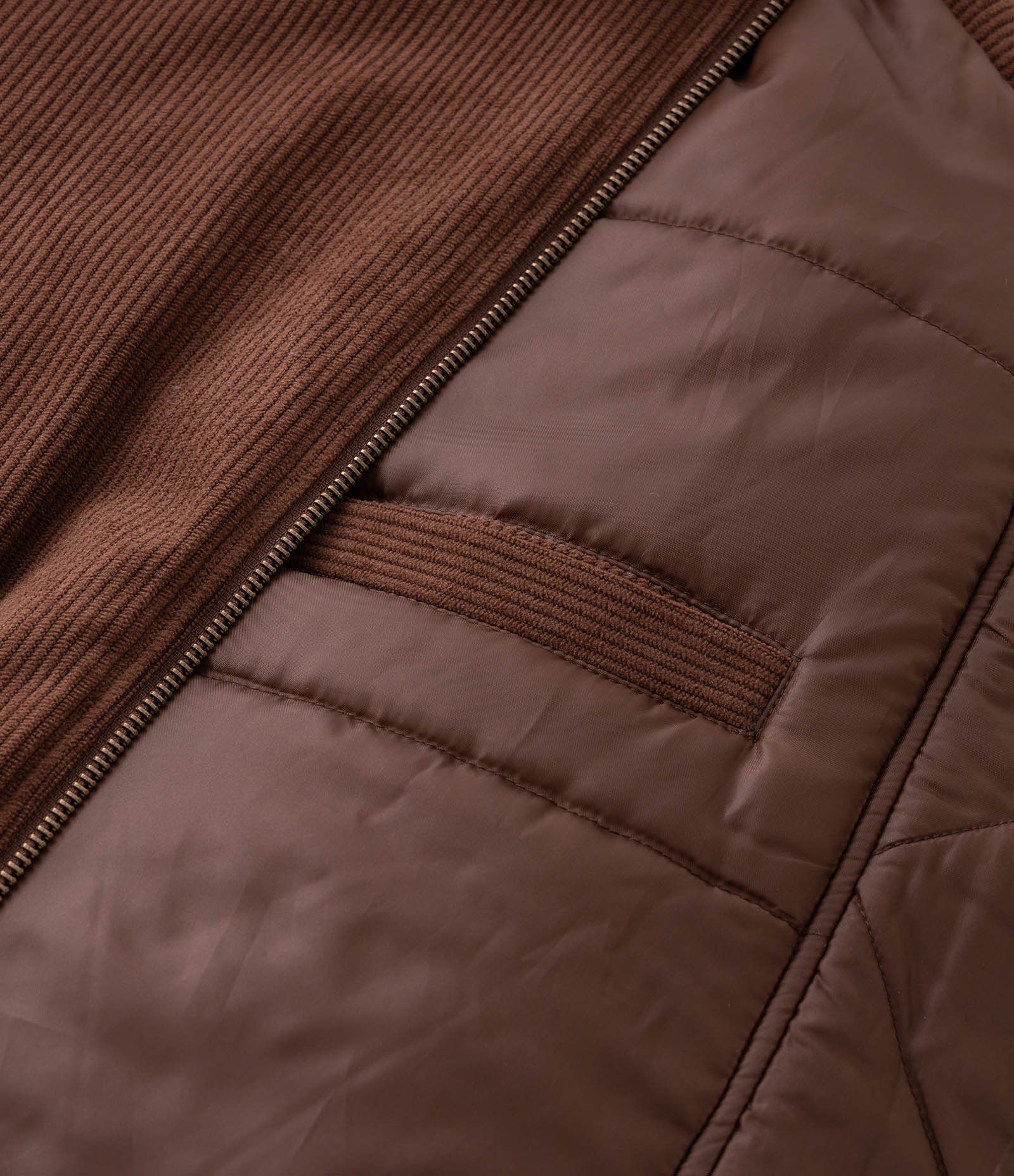Jaqueta Bomber de Veludo com Gola Polo Marrom 11