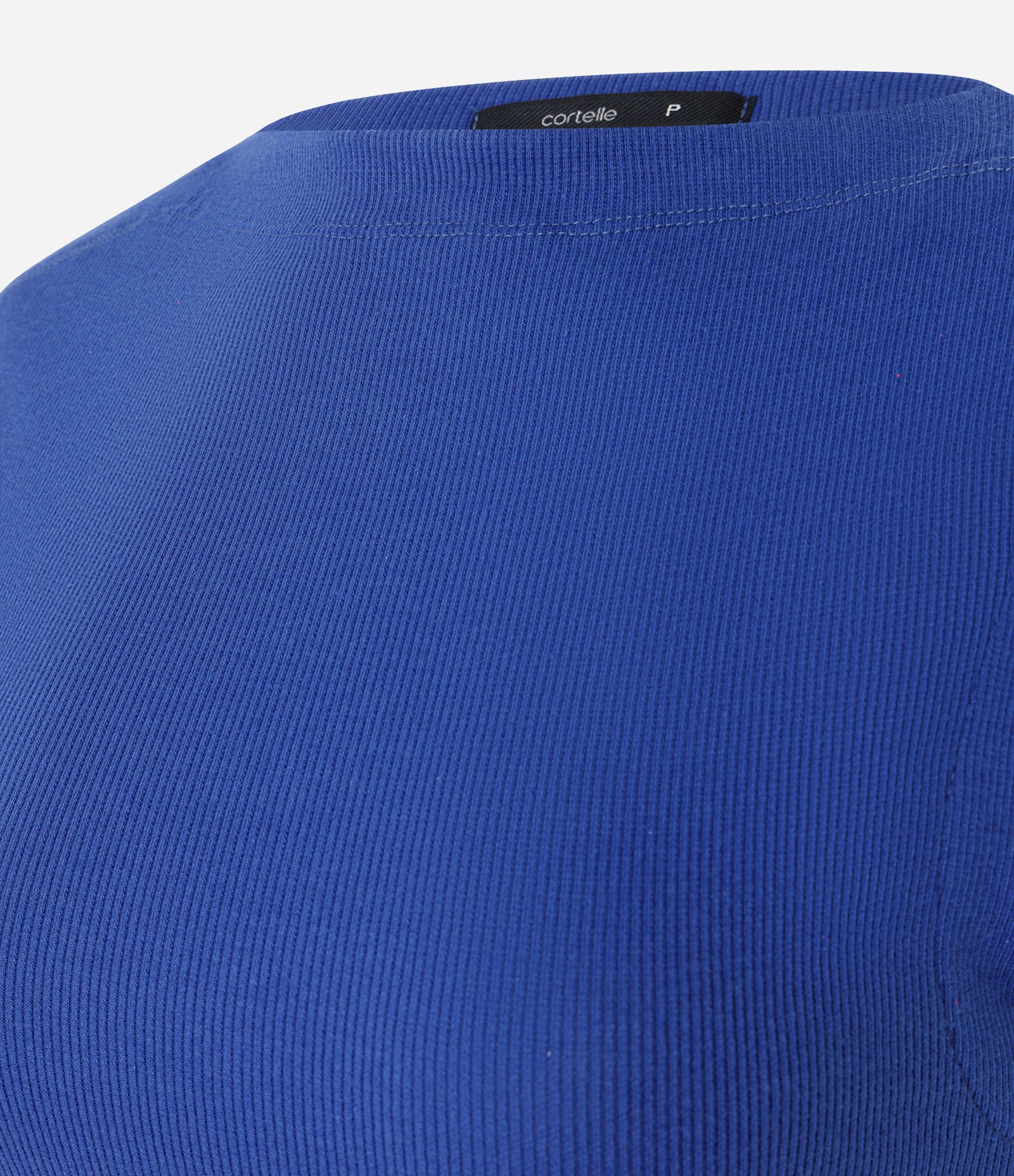 Blusa em Algodão com Gola Canoa Azul 6