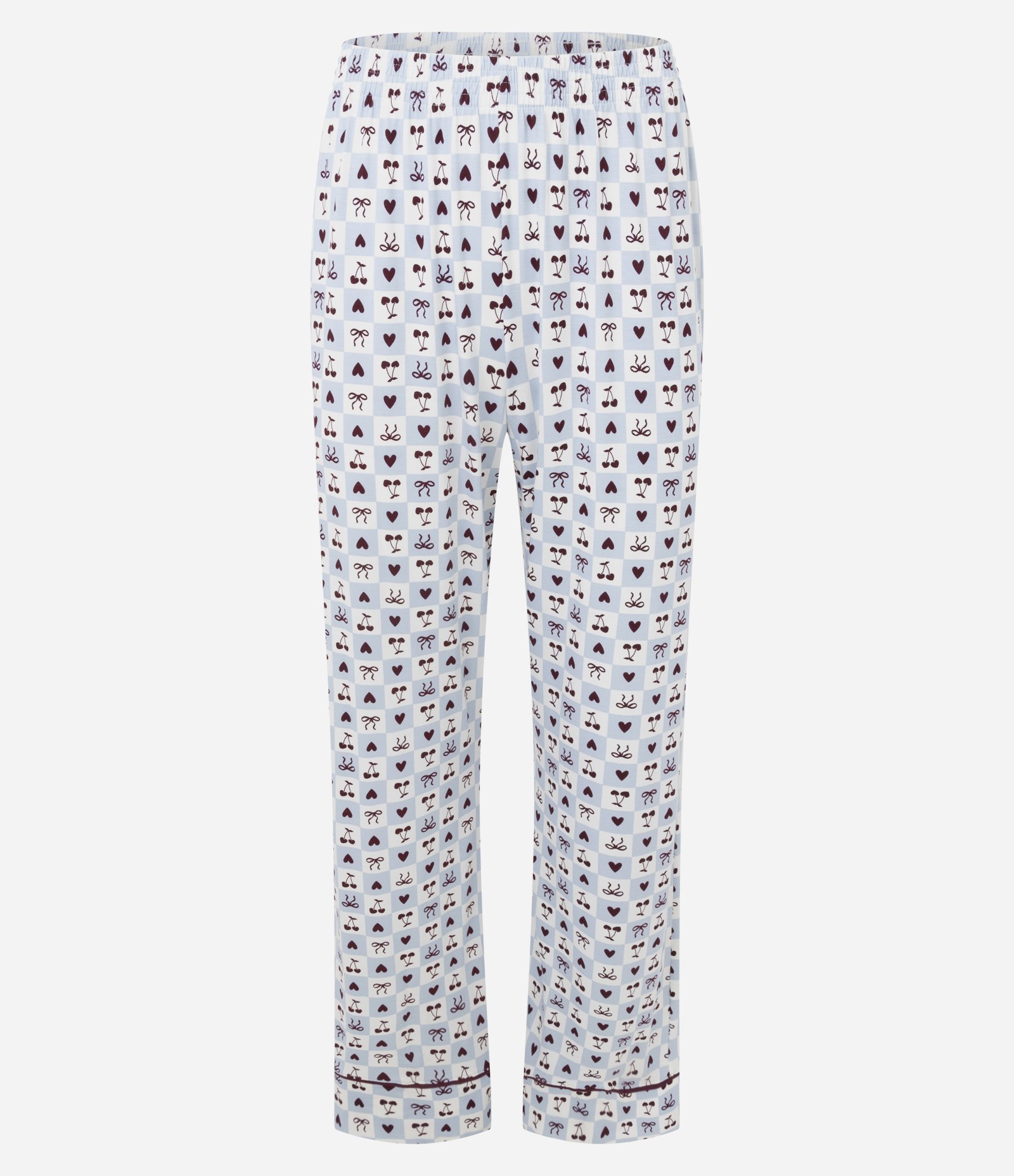 Pijama Longo Americano em Viscolycra com Estampa Cerejas Multicores 2