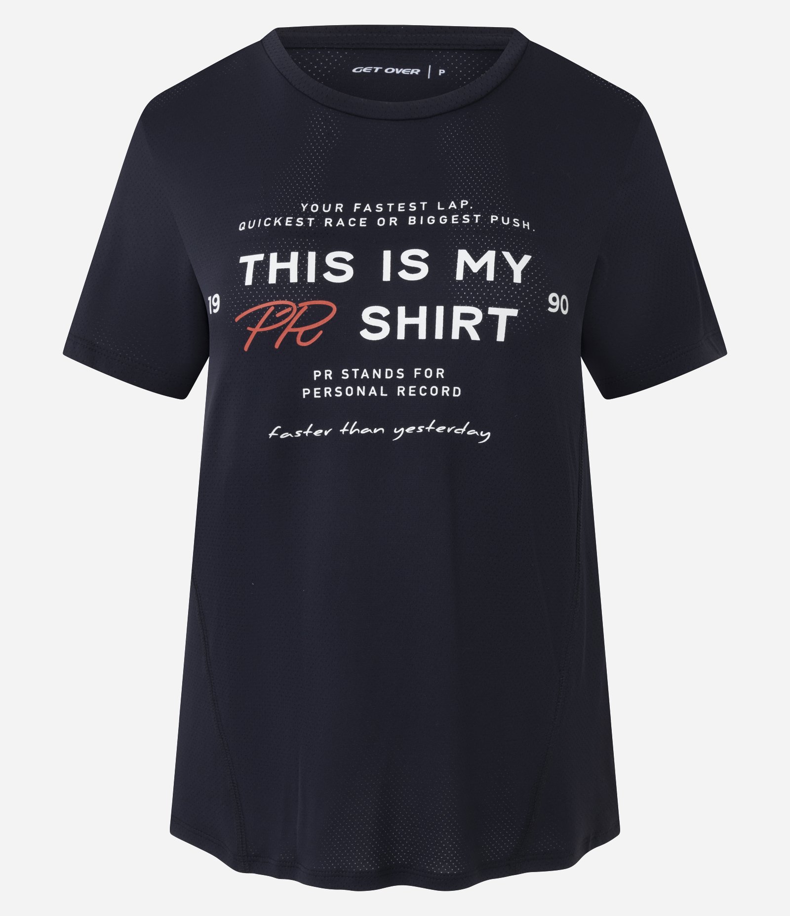 Camiseta Esportiva Regular com Tecnologia Dry e Estampa Lettering Preto 3