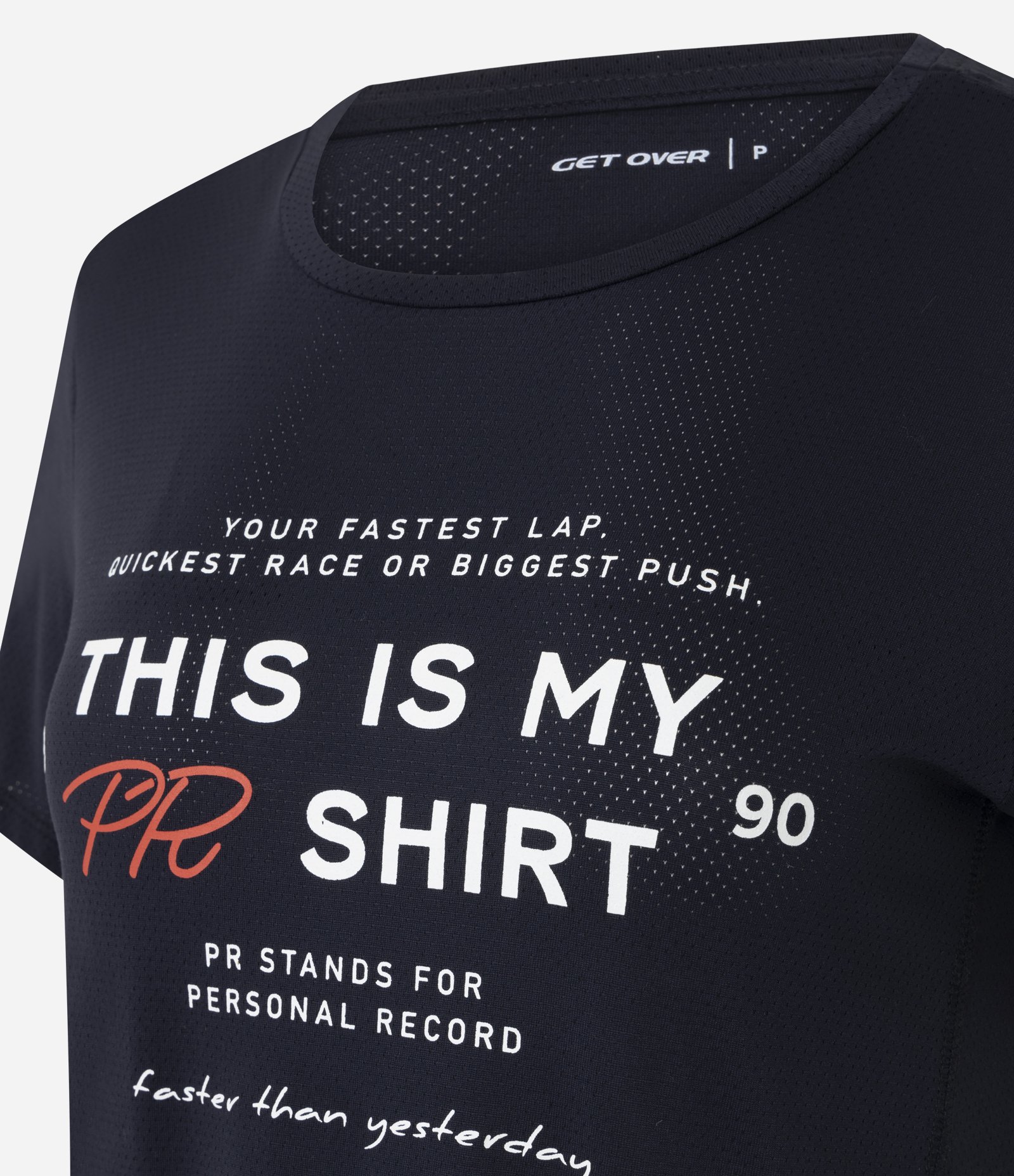 Camiseta Esportiva Regular com Tecnologia Dry e Estampa Lettering Preto 4