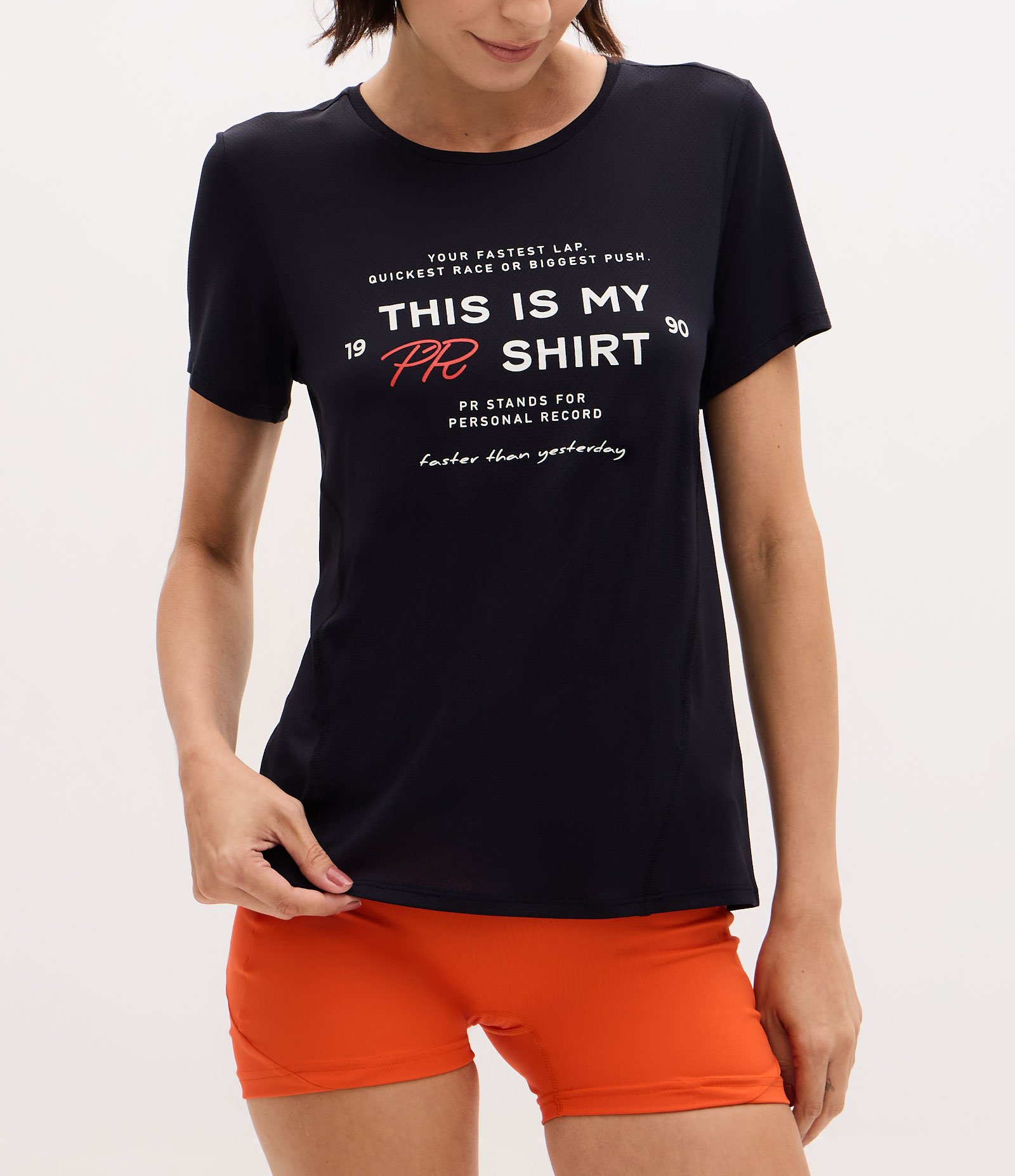 Camiseta Esportiva Regular com Tecnologia Dry e Estampa Lettering Preto 2