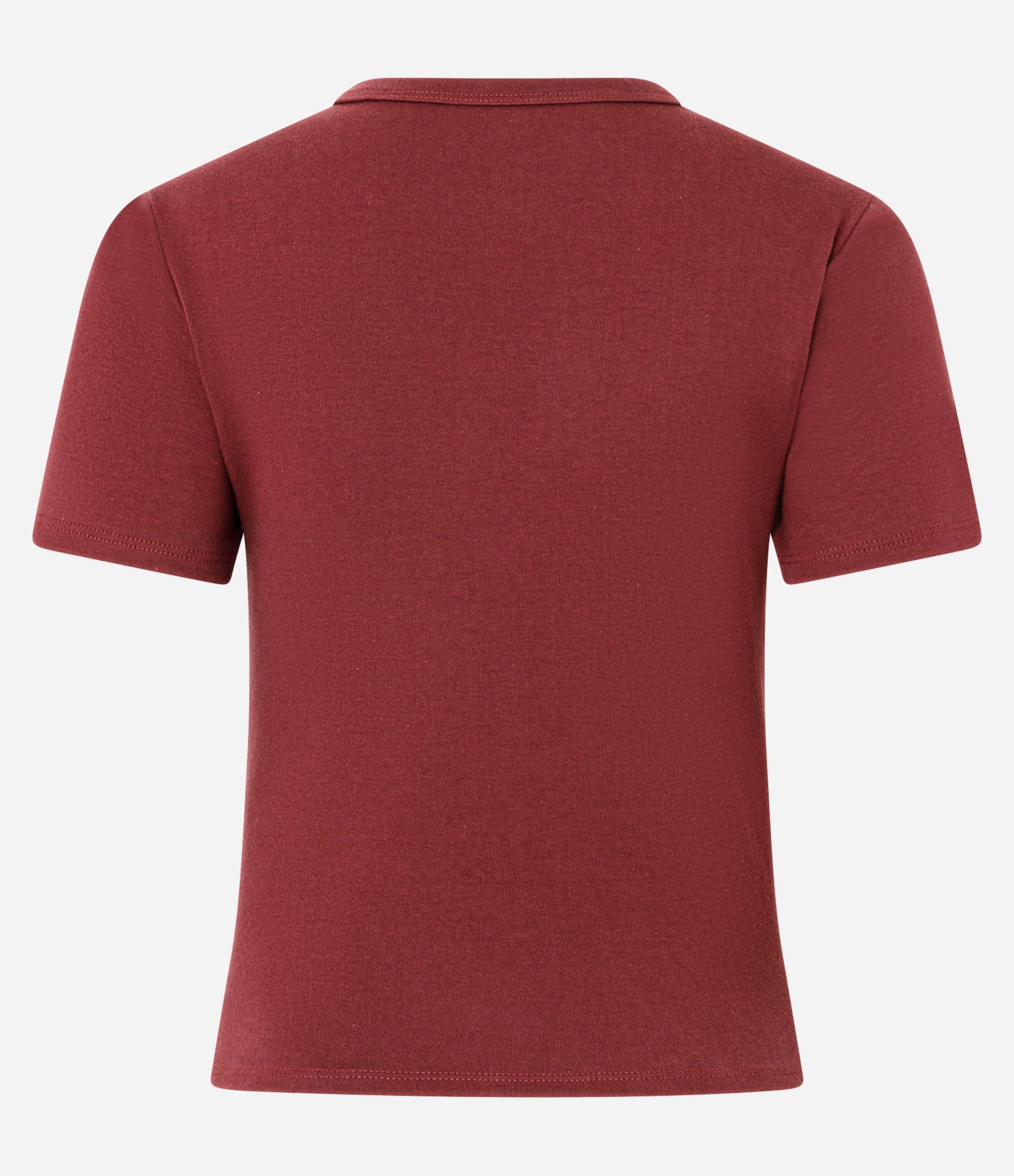 Blusa Baby Look Básica em Algodão Bordô 5