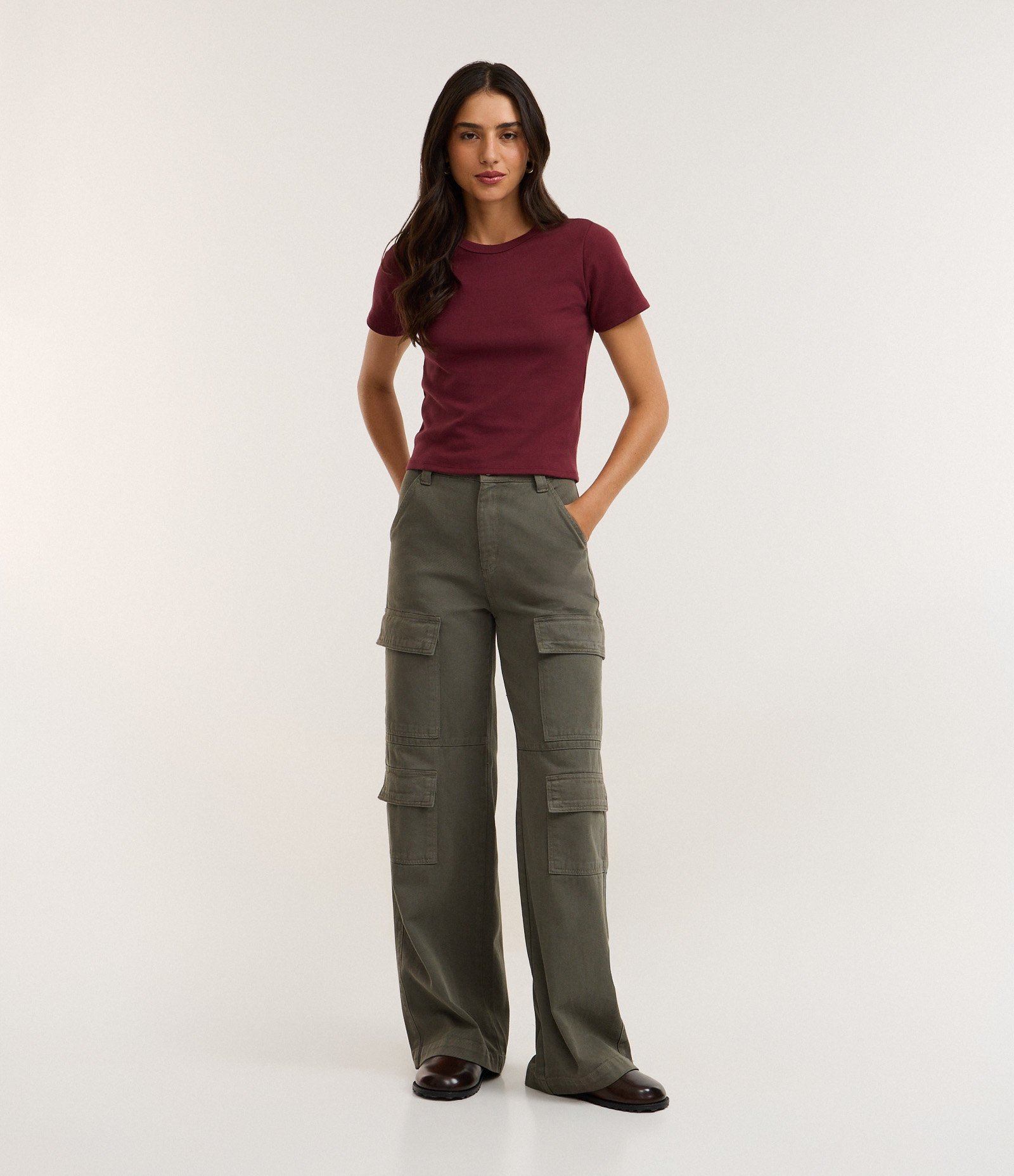 Blusa Baby Look Básica em Algodão Bordô 2