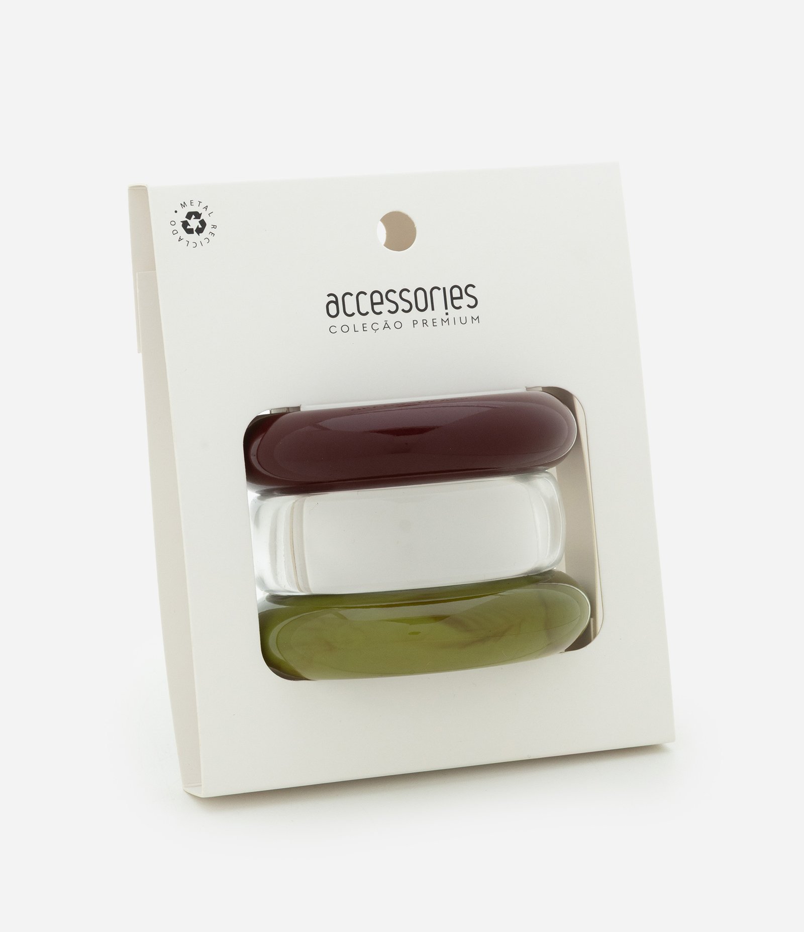 Kit 03 Braceletes Maxi Redondos Multicores 3