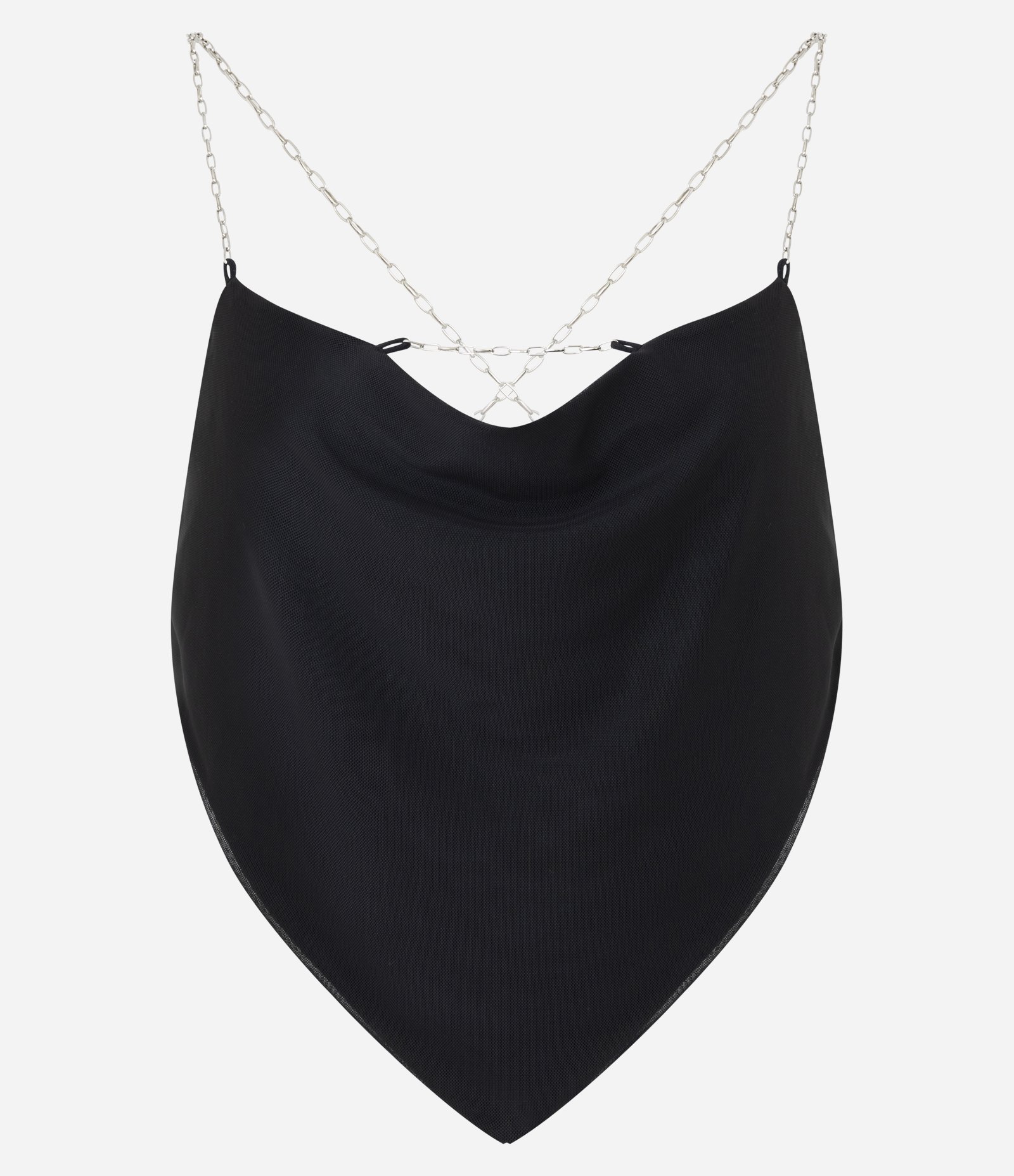 Blusa em Microfibra com Alça de Corrente Preto 5