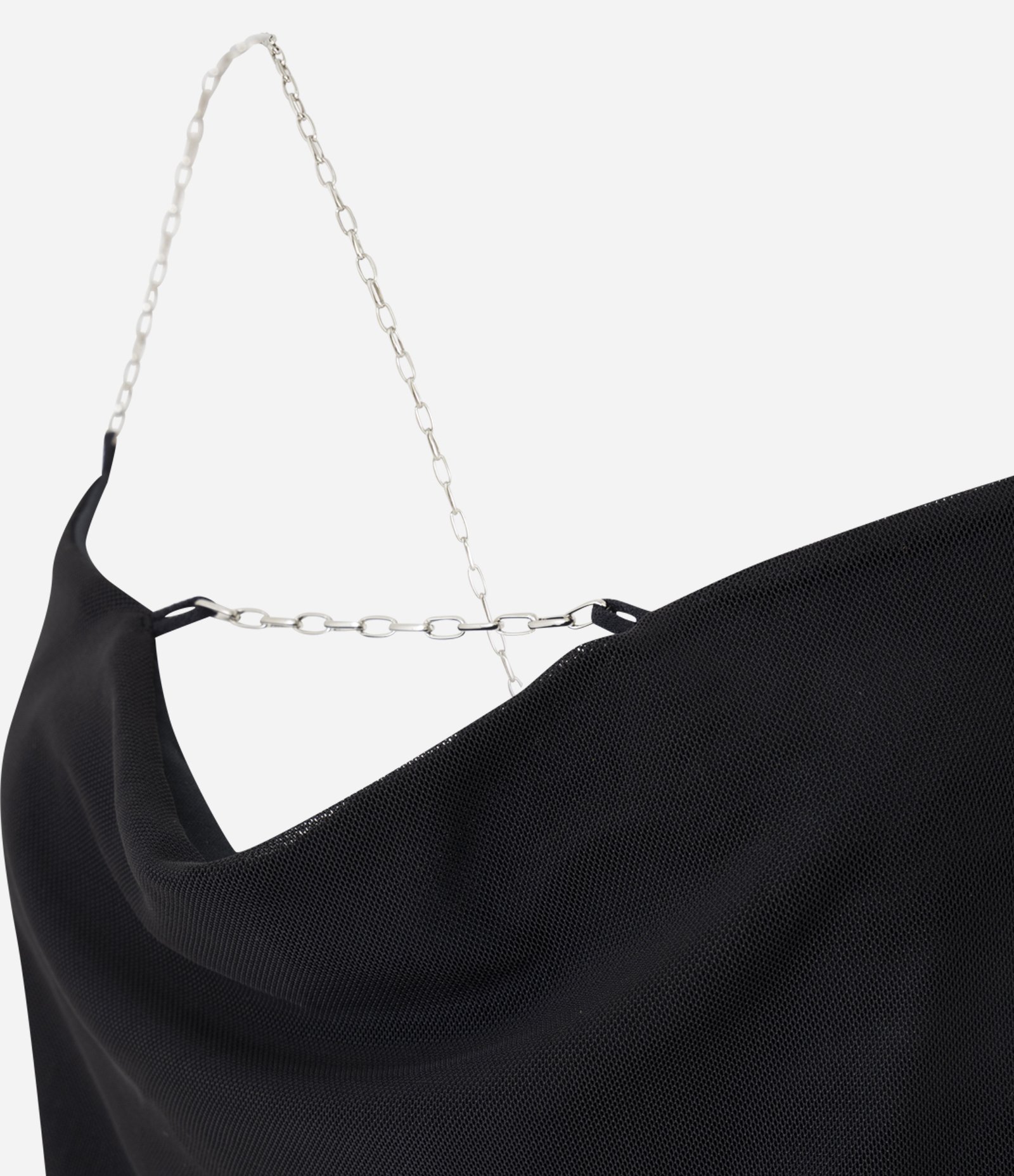 Blusa em Microfibra com Alça de Corrente Preto 6