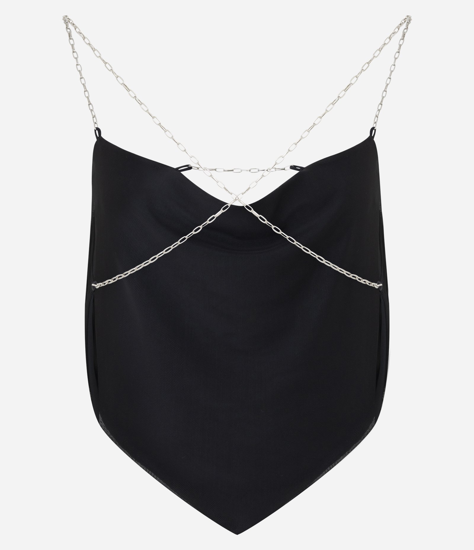 Blusa em Microfibra com Alça de Corrente Preto 7