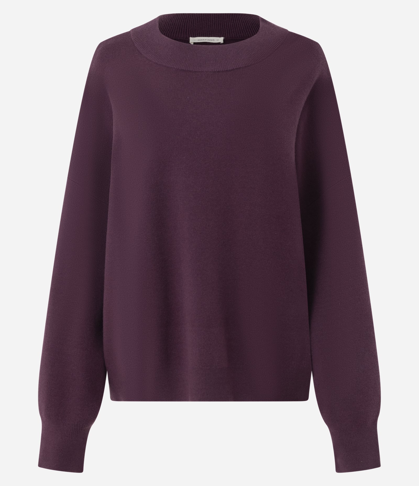 Suéter em Tricô com Punho Ajustado Vinho 5