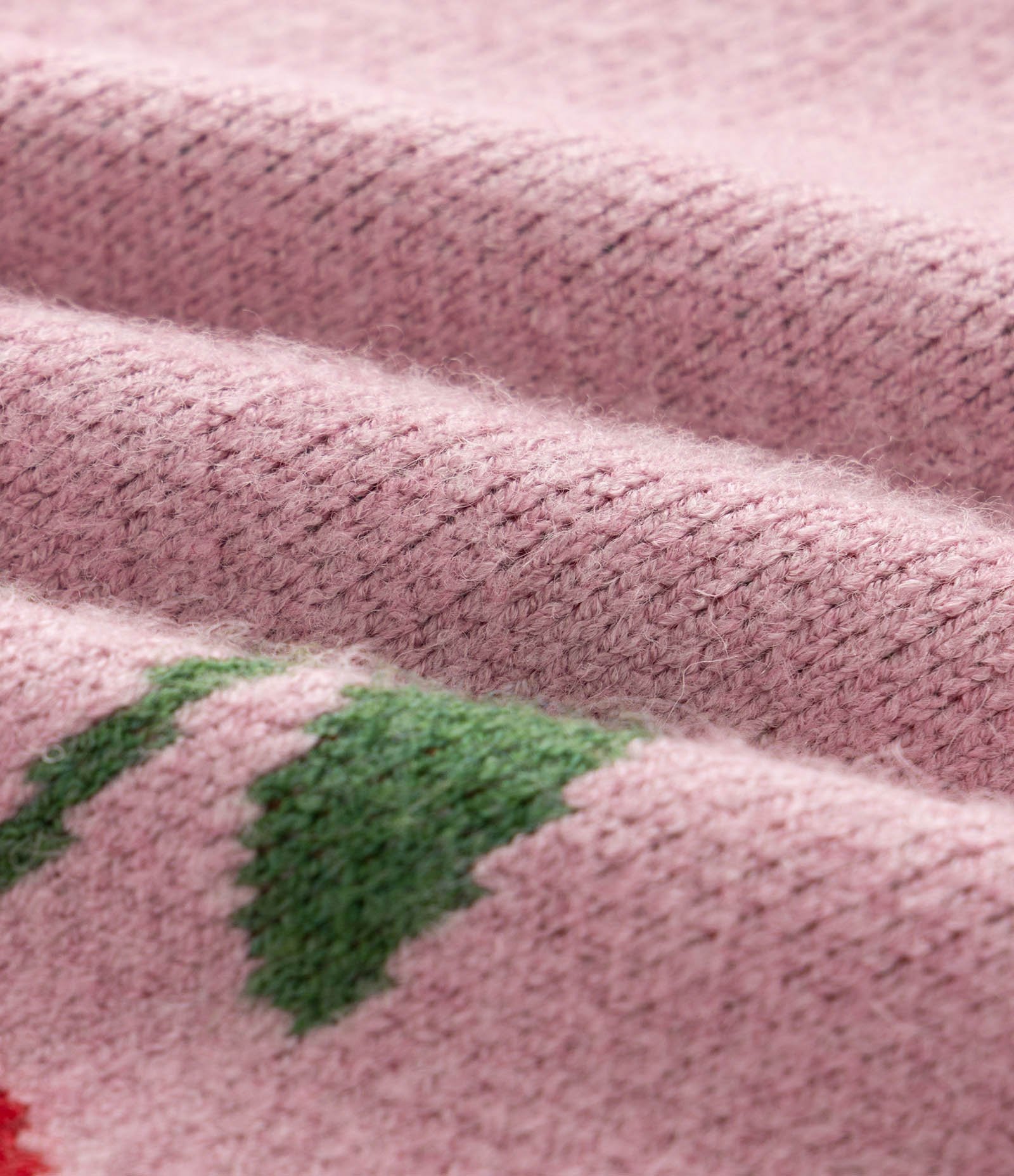 Cardigan Retilínea Jacquard Estampa Cereja - Tam 5 a 14 Anos Rosa 4
