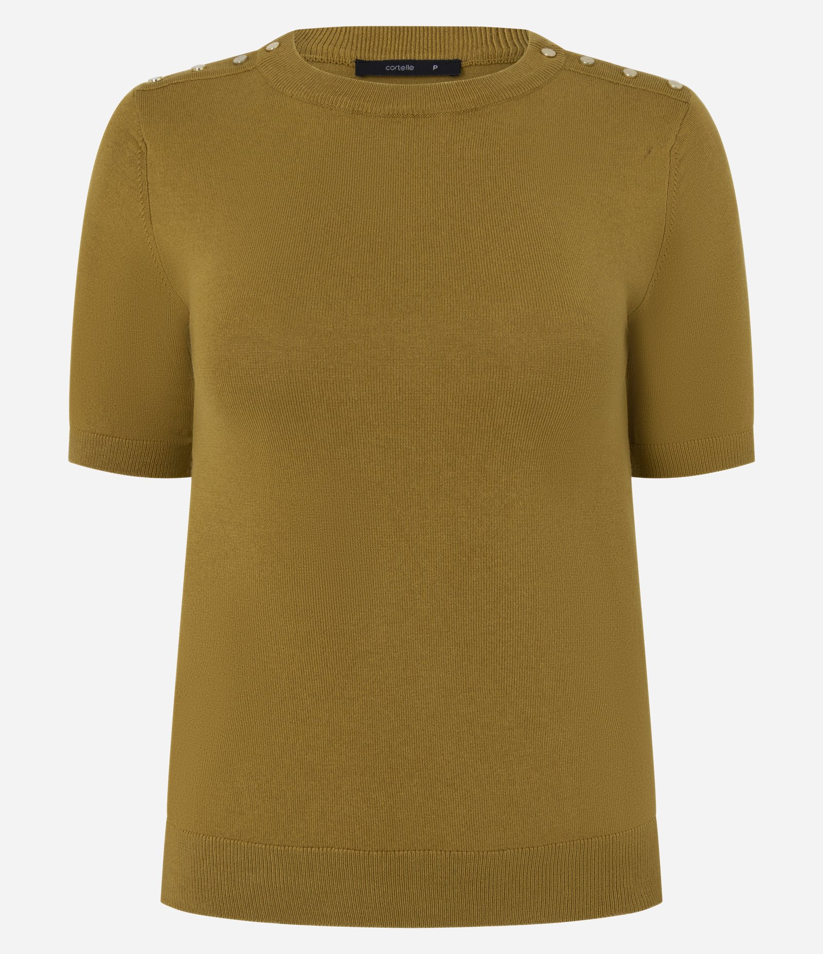 Blusa Regular em Tricô com Botões Delicados nos Ombros Verde 5