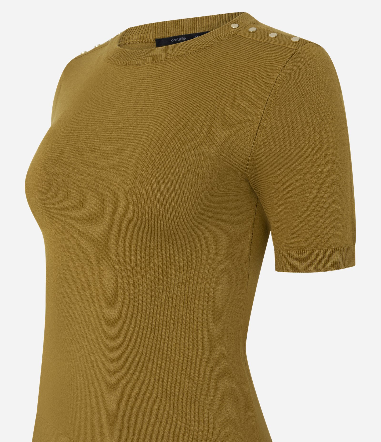 Blusa Regular em Tricô com Botões Delicados nos Ombros Verde 6