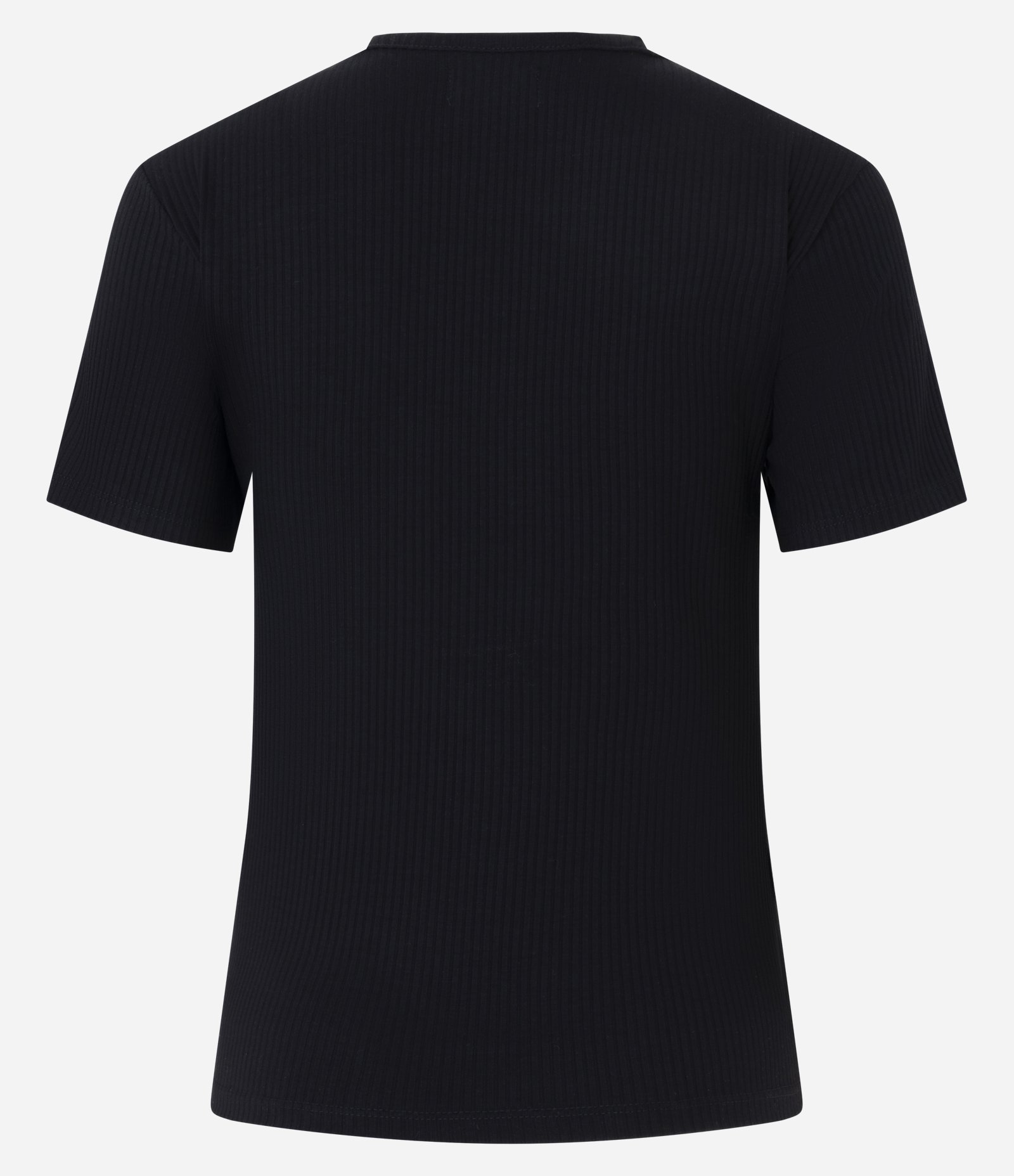 Blusa de Pijama em Ribana com Botões no Decote Preto 6