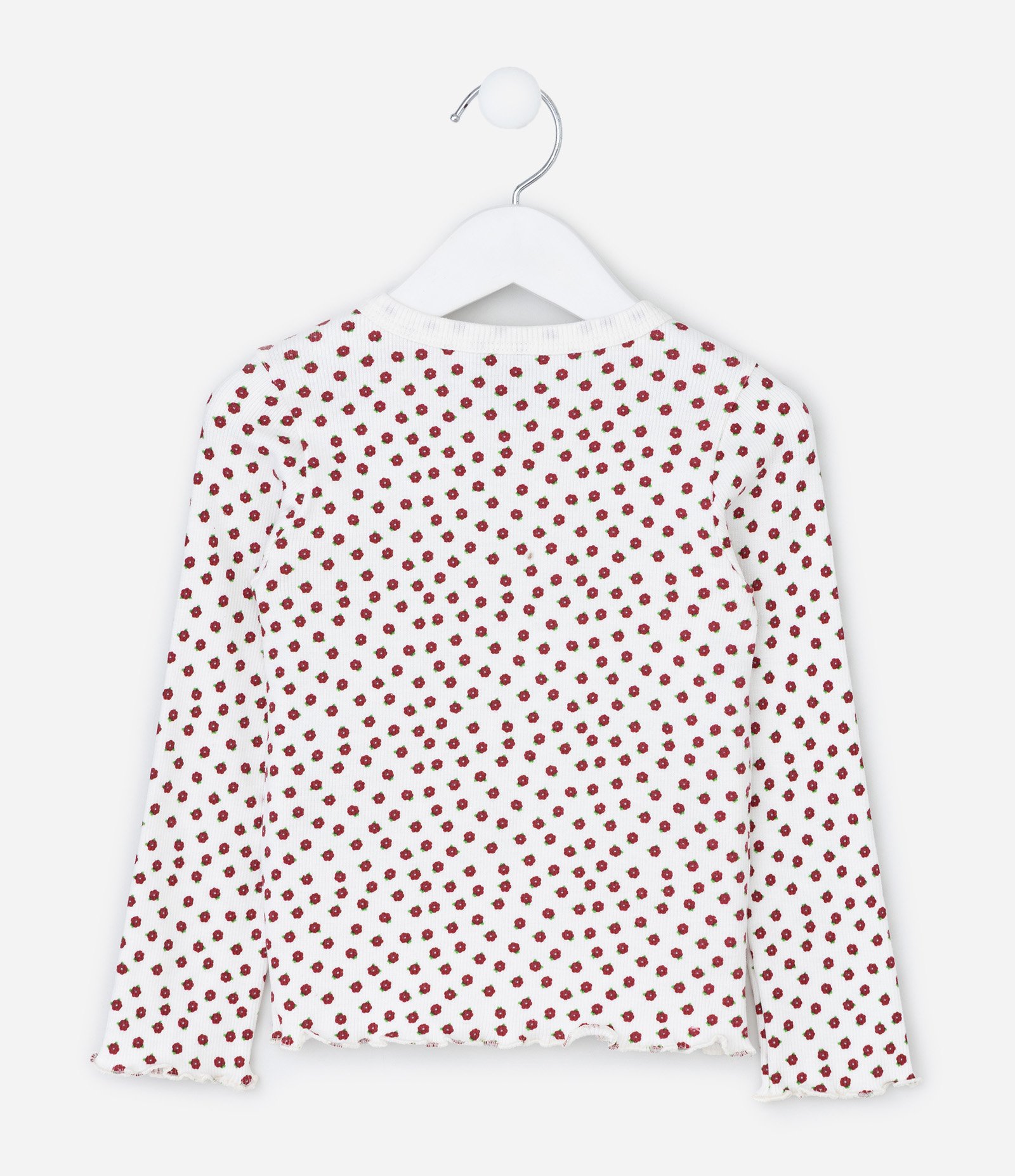 Camiseta Infantil com Estampa Minnie e Margarida – Tam 1 a 5/6 Anos Branco/Vermelho 2