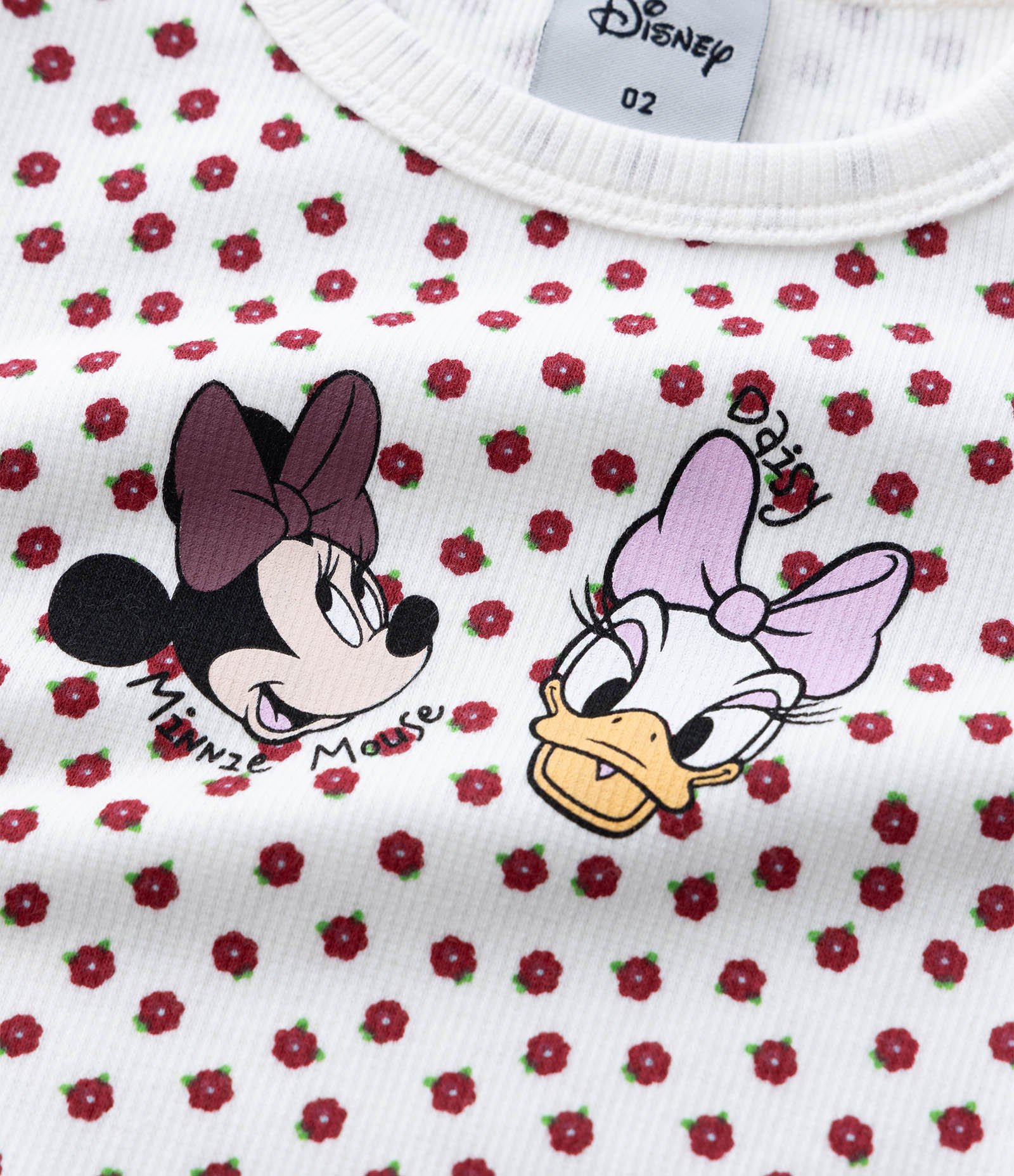 Camiseta Infantil com Estampa Minnie e Margarida – Tam 1 a 5/6 Anos Branco/Vermelho 5