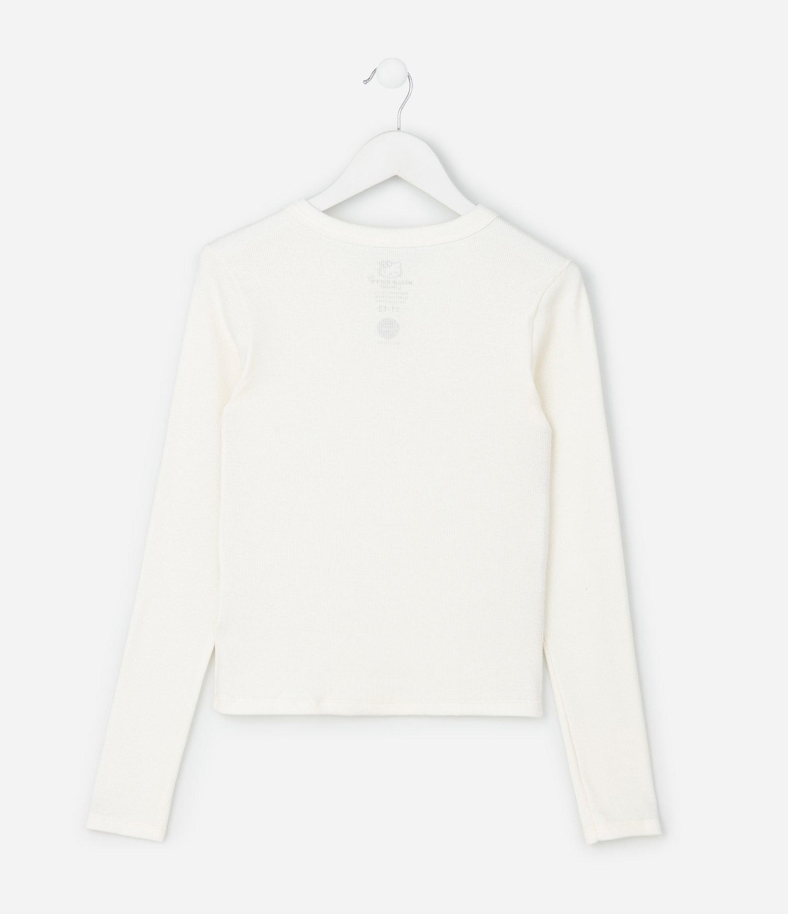 Camiseta Infantil Slim com Estampa Hello Kitty – Tam 5 a 14 Anos Off White 3