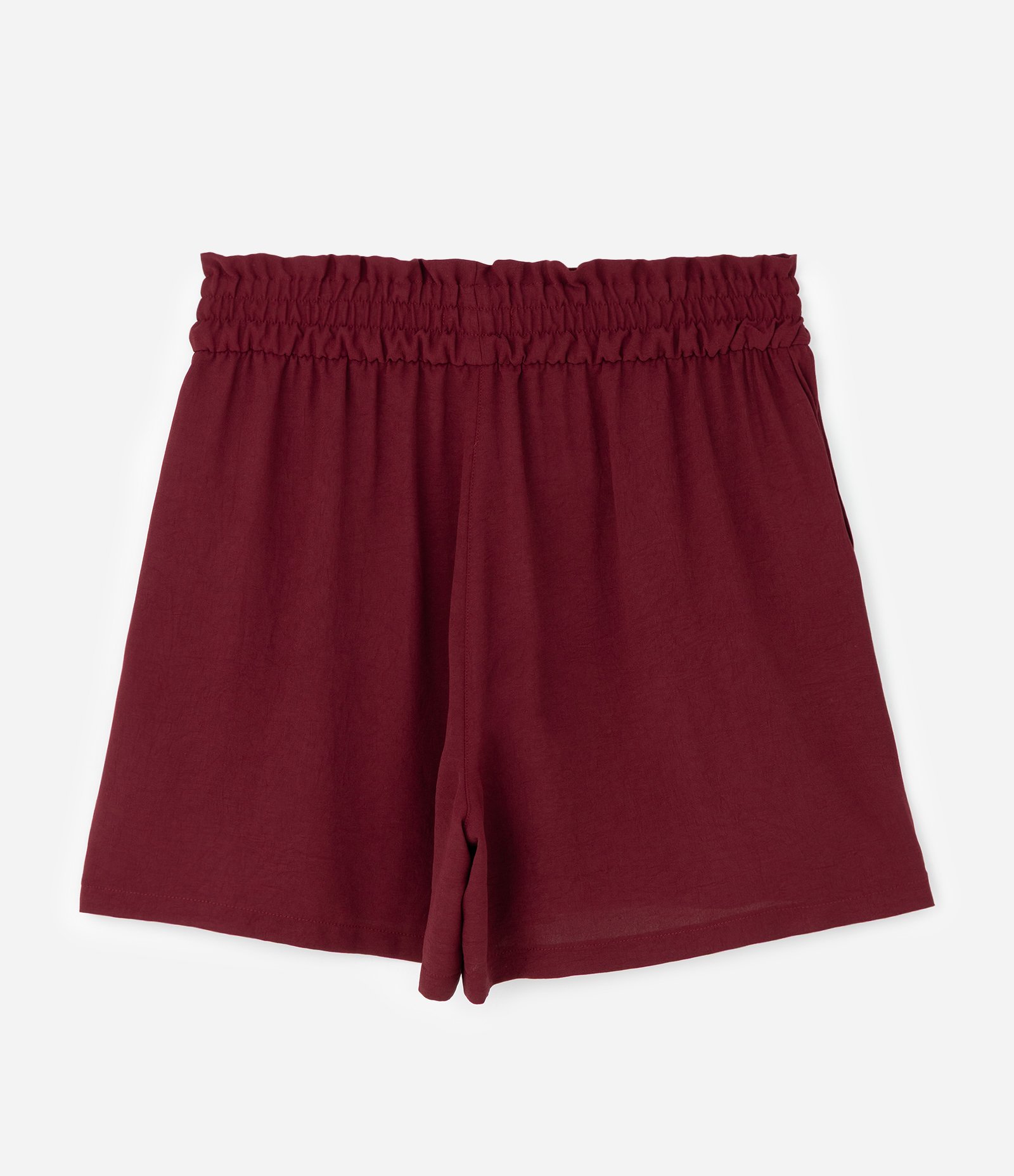 Short Curto em Crepe com Cós Elástico Curve & Plus Size Vermelho 2