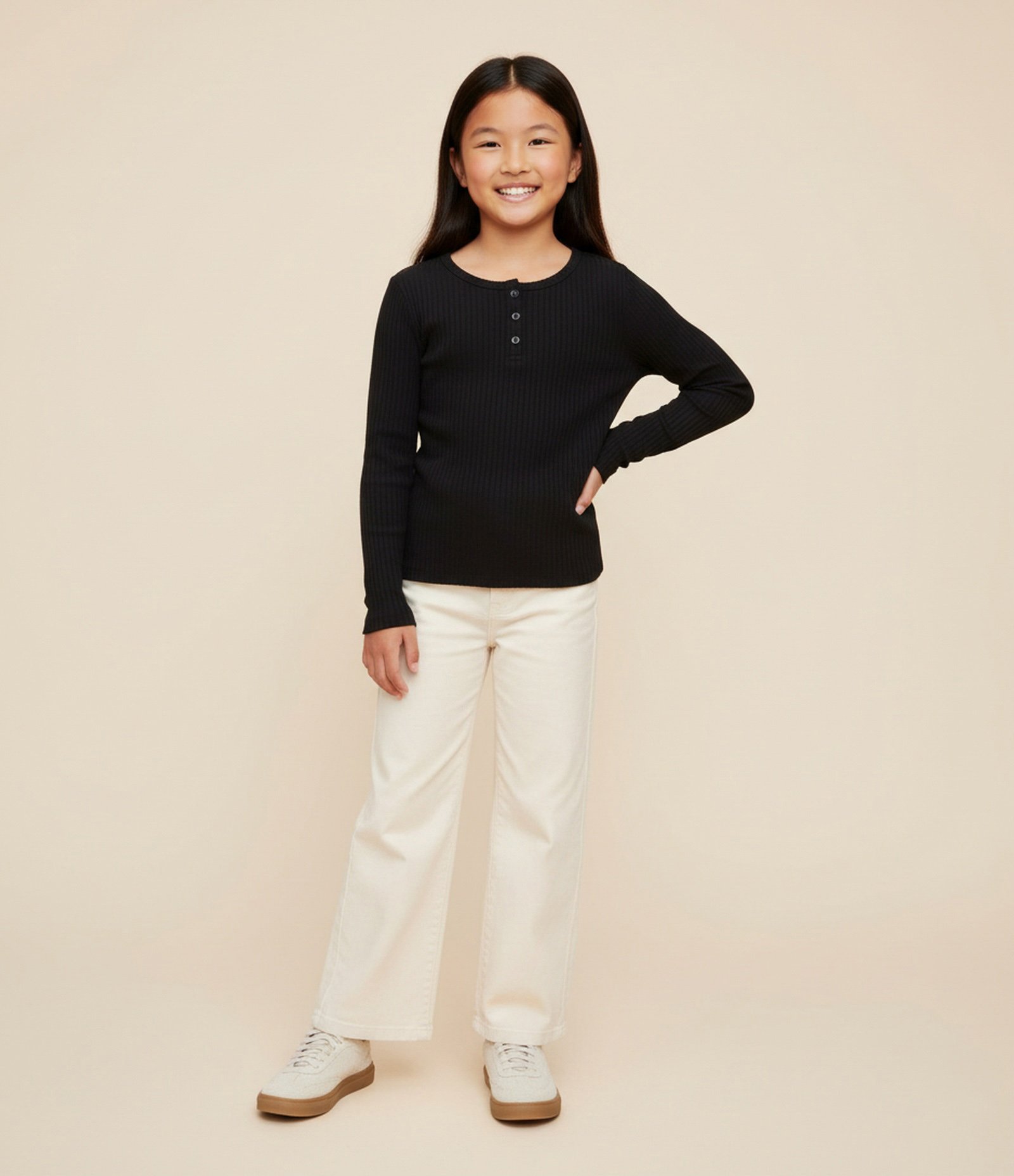 Blusa Infantil Baby Look com Peitilho Frontal – Tam 7 a 16 Anos Preto 1